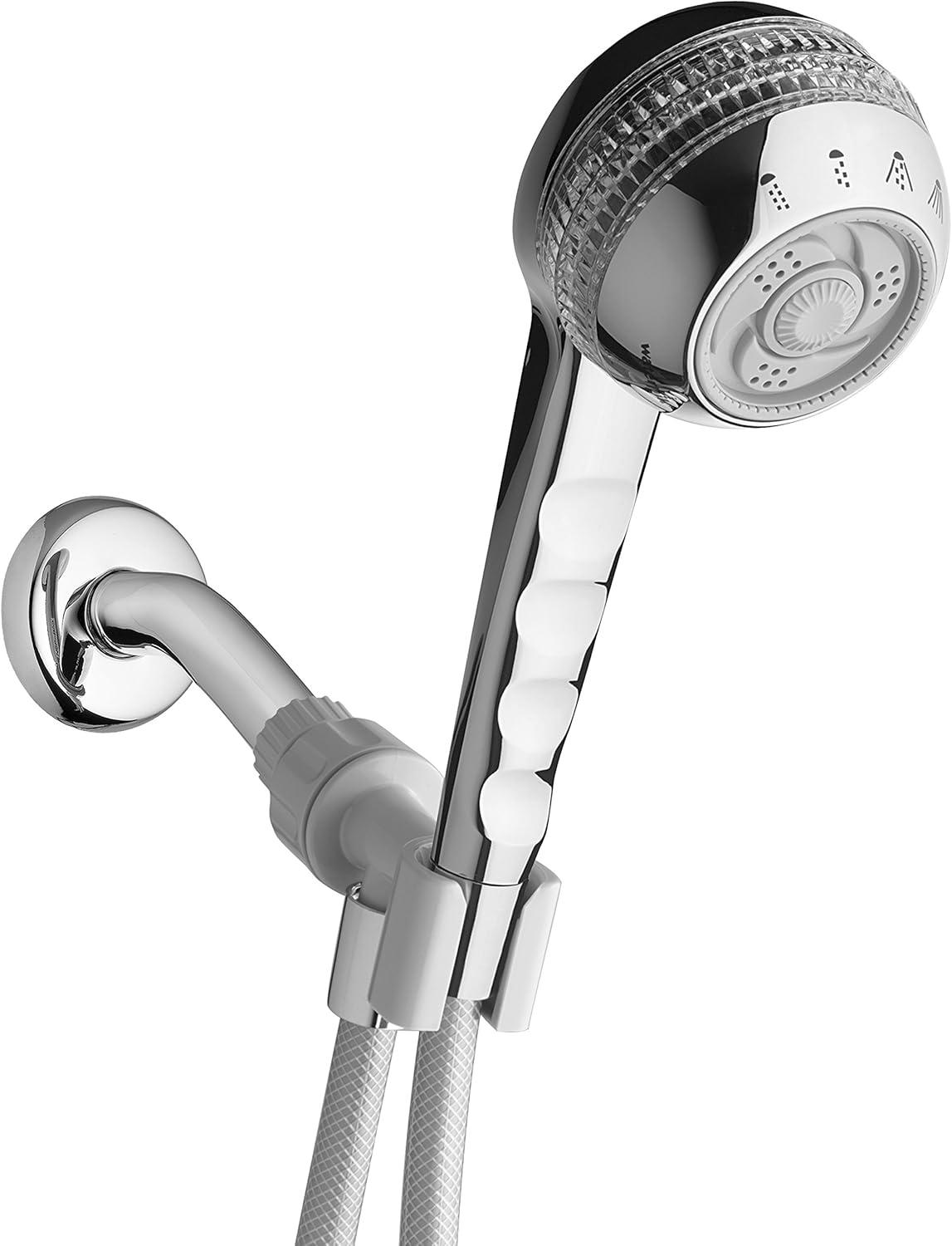 Chrome Handheld Shower Head with Massage and Jet Spray