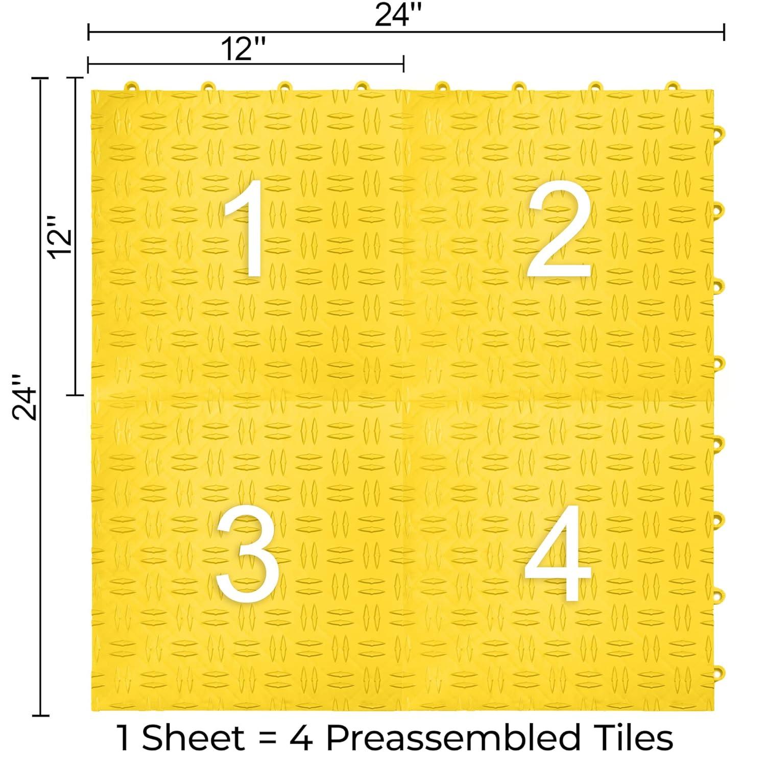 Diamond MotorDeck 12'' W x 12'' L Garage Flooring Tiles in Black