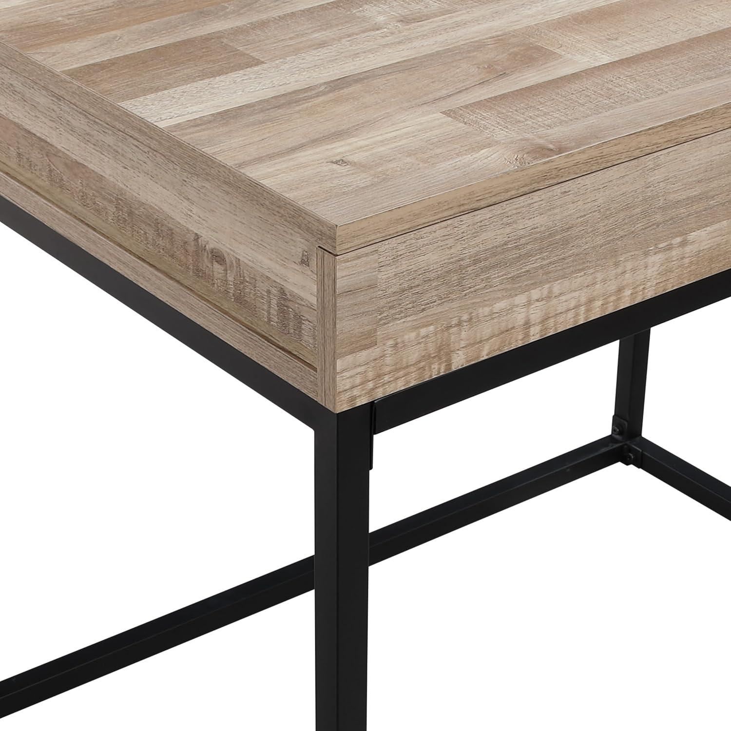 Sit and Stand Desk in Engineered Wood Brown Finish KD