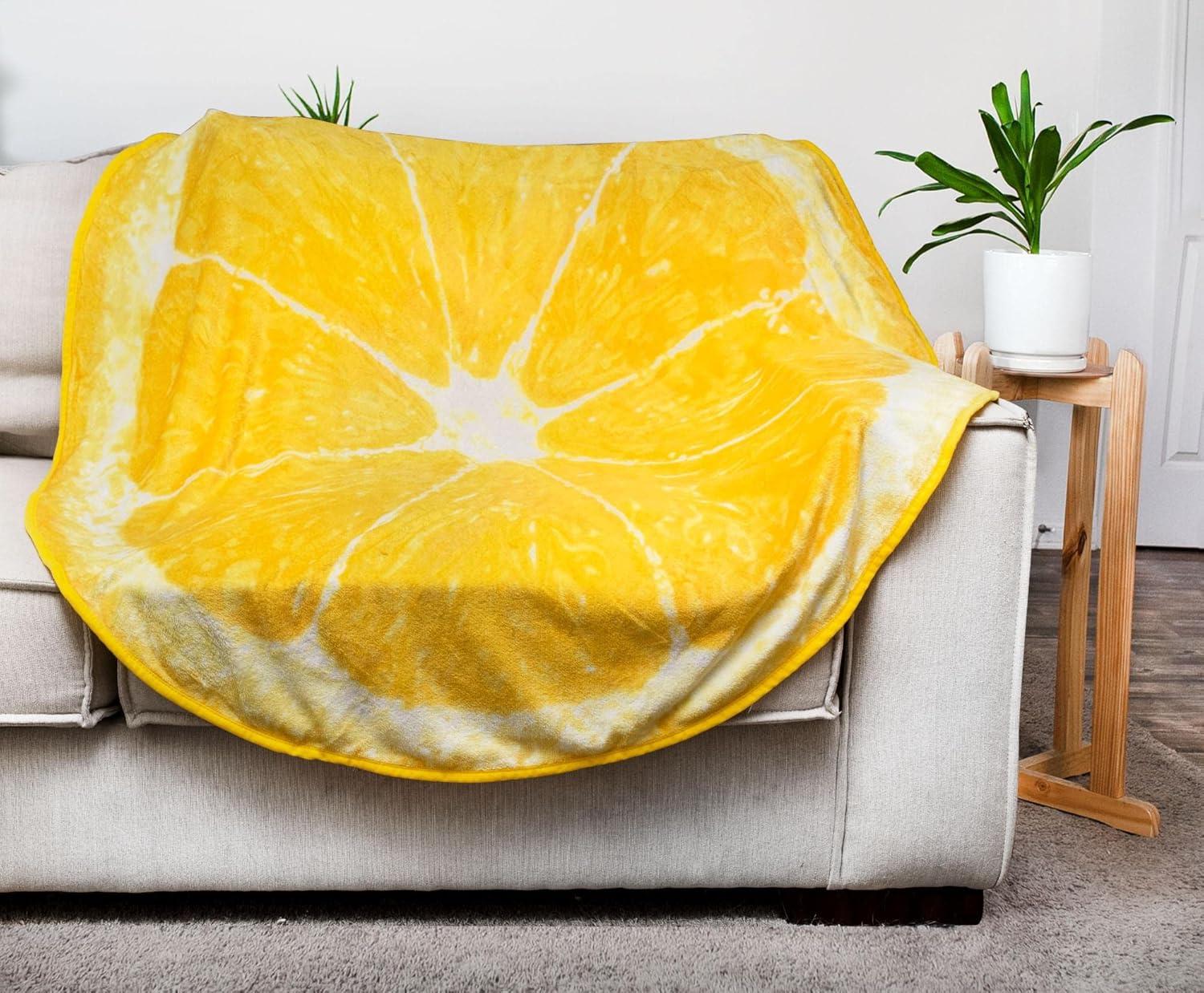 Fruit Slice Round Fleece Throw Blanket