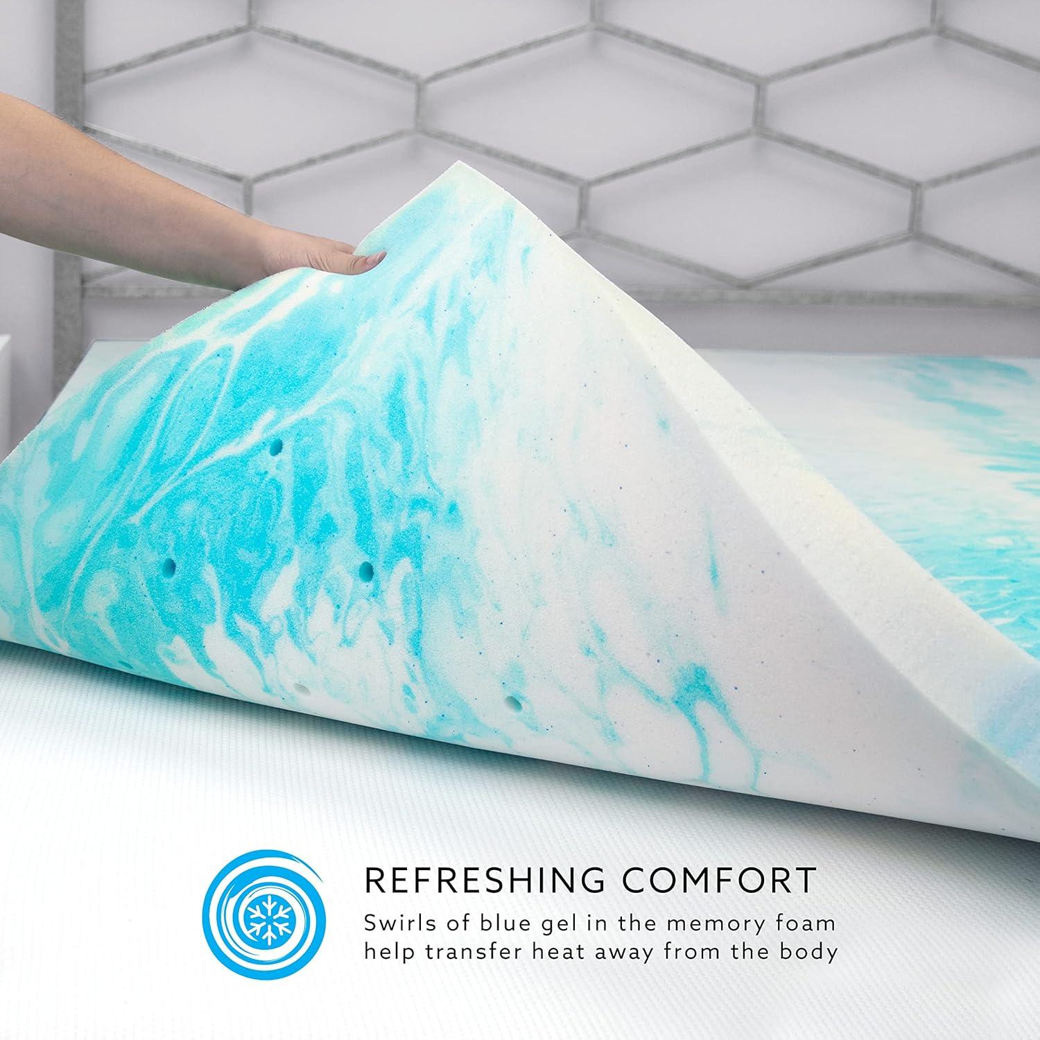 2'' Gel Memory Foam Mattress Topper