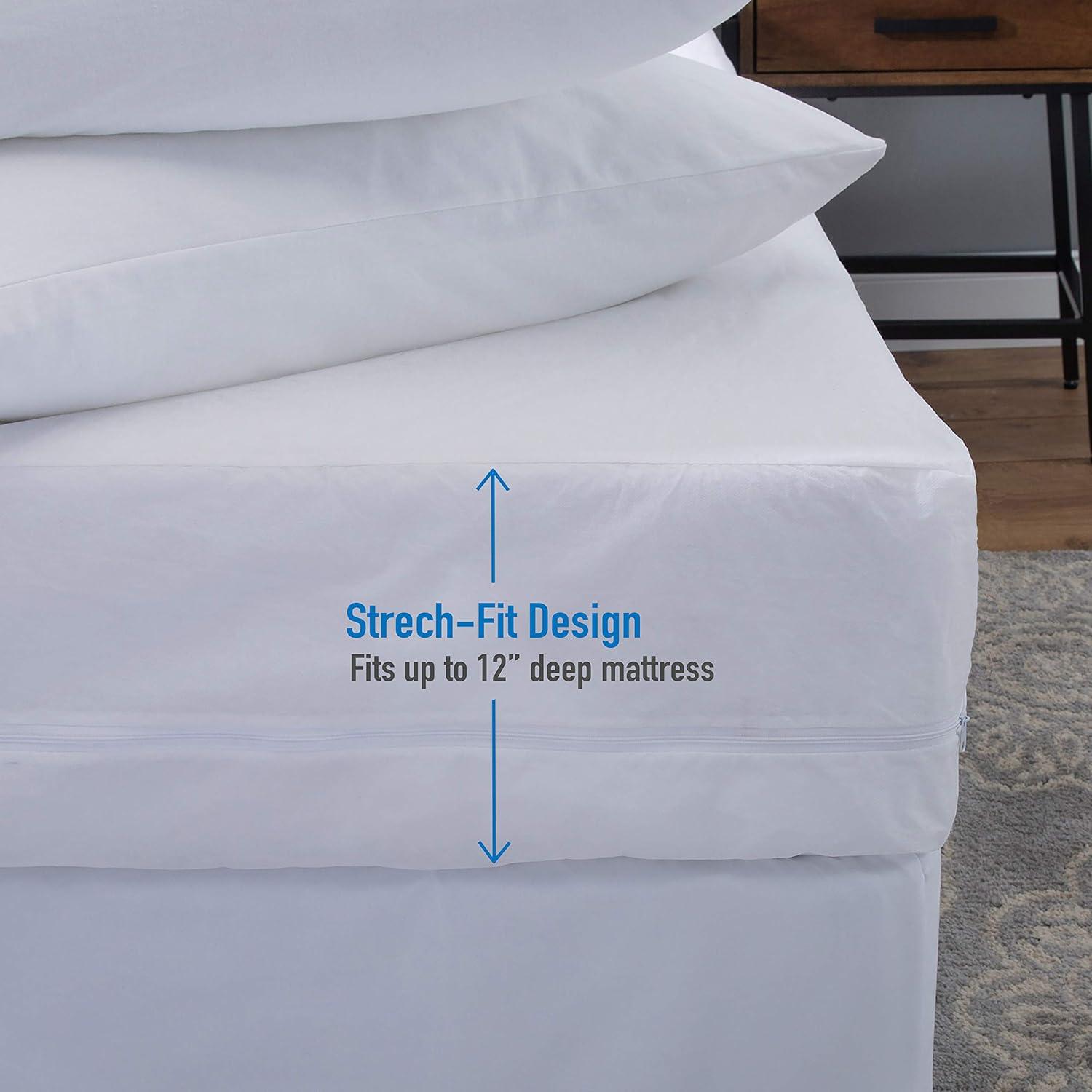 Home Details Twin Deluxe Mattress Protector with Full Zippered Encasement
