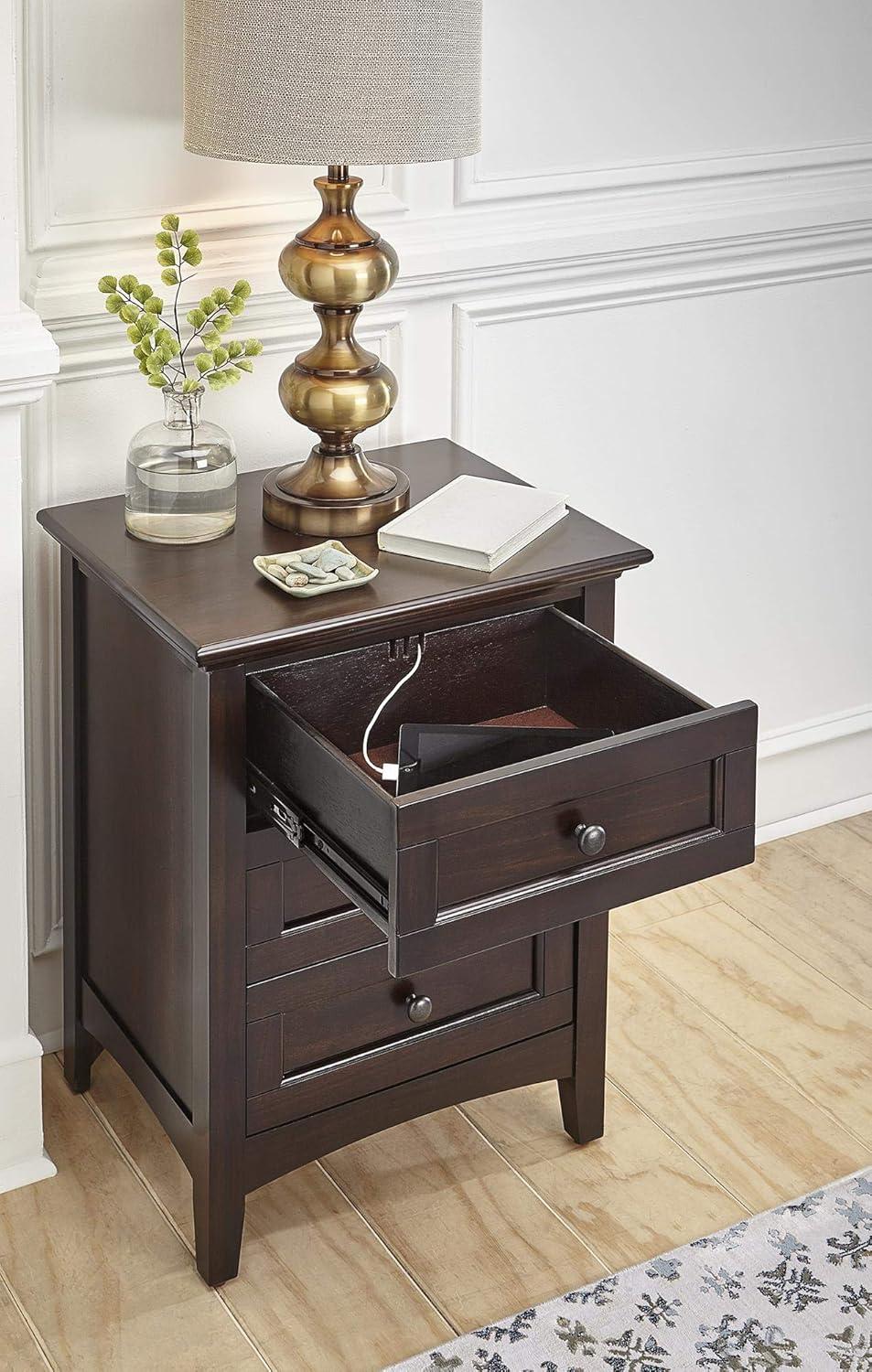 Westlake Dark Mahogany 3-Drawer Transitional Nightstand