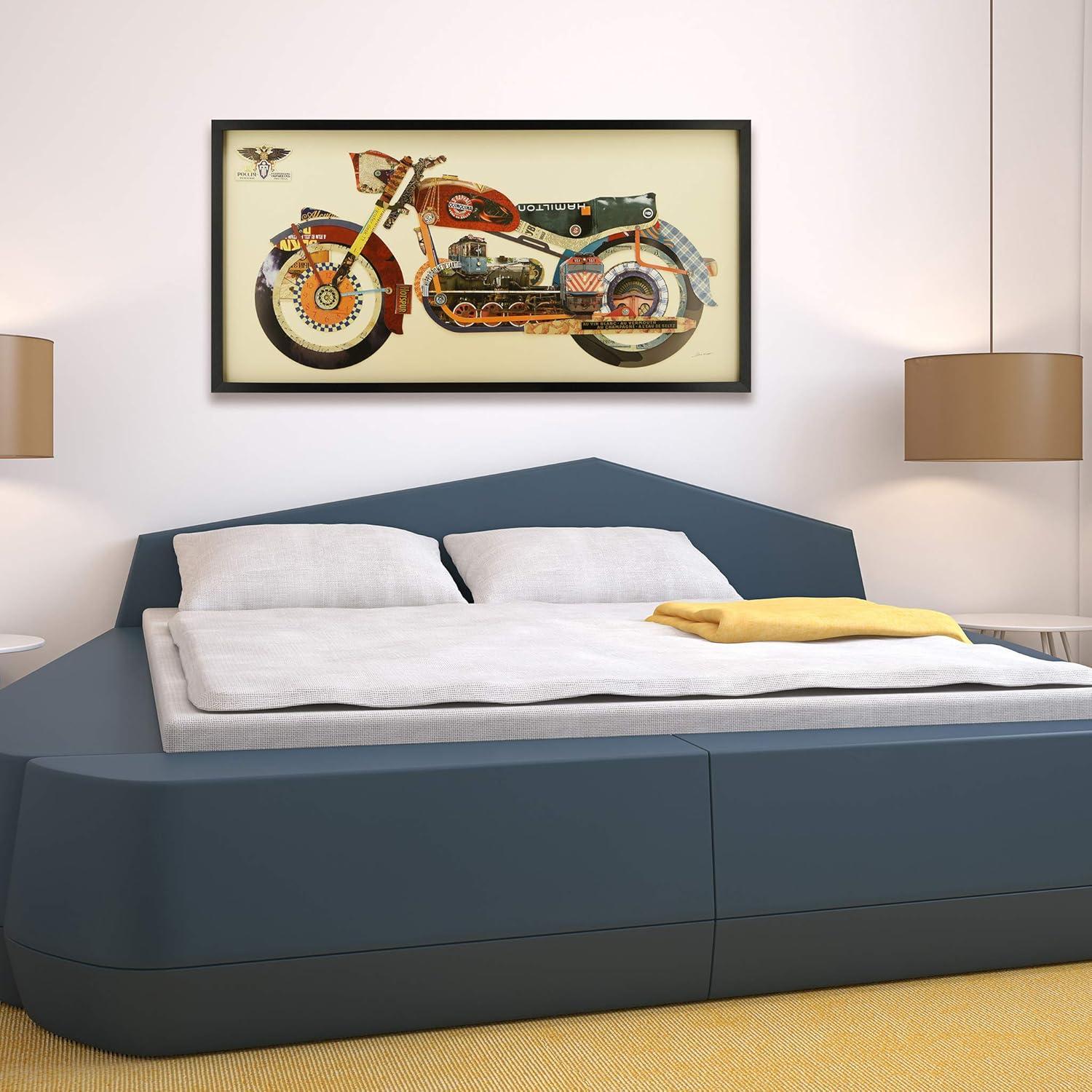 Holy Furious Motorbike Dimensional Collage Framed Graphic Art