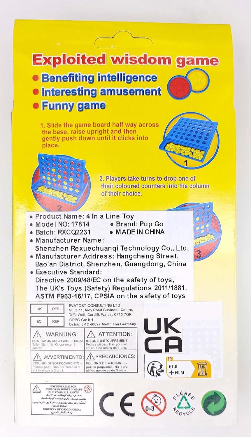 FNNMNNR Four in a Row Line Up 4 Gaming Fun Set  Travel Portable Convenient Size  Classic Fun Educational Family Games