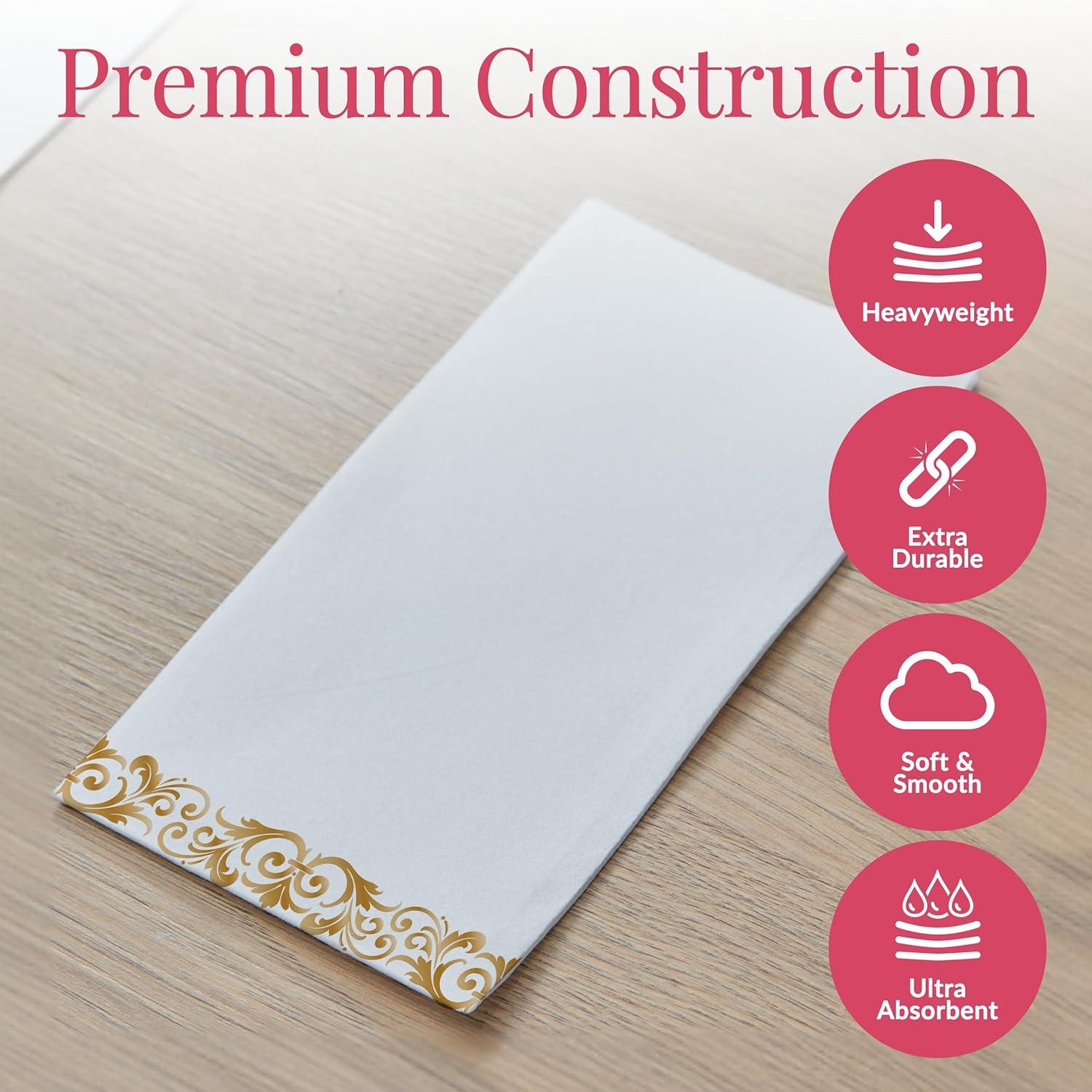 Prestee Feel Disposable Napkins-50 Linen, White