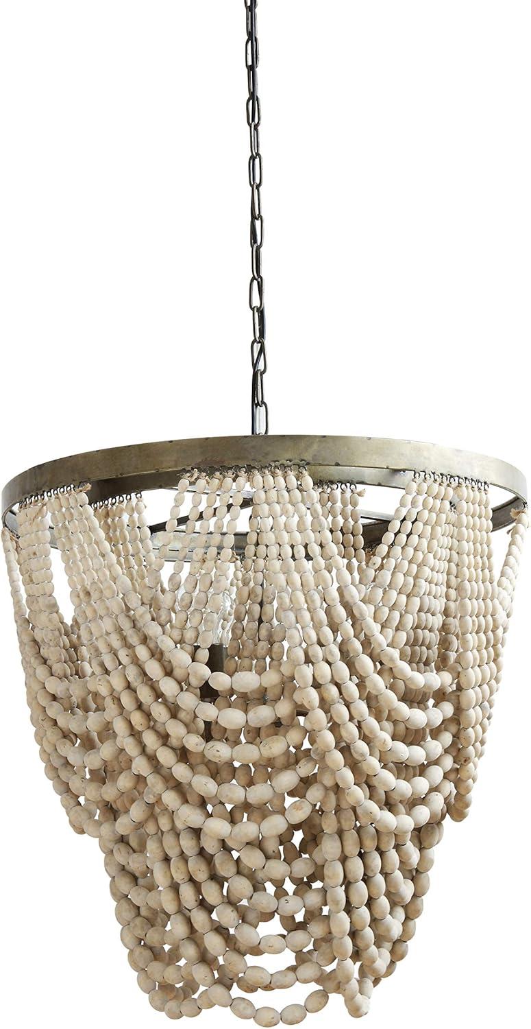 Storied Home Draped Wood Bead Chandelier