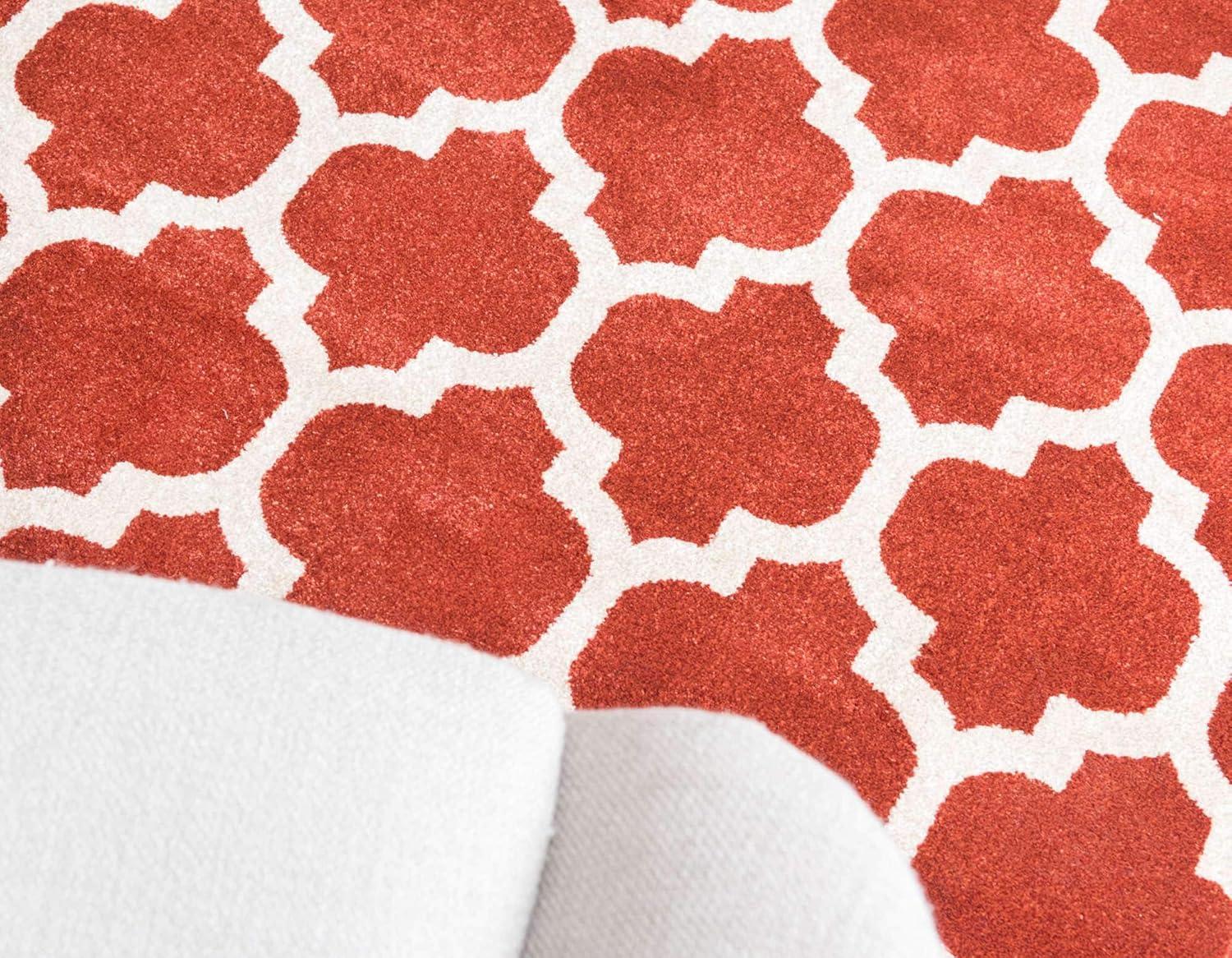 Unique Loom Trellis Collection Area Rug - Philadelphia (6' x 9' Rectangle Light Terracotta/Beige)