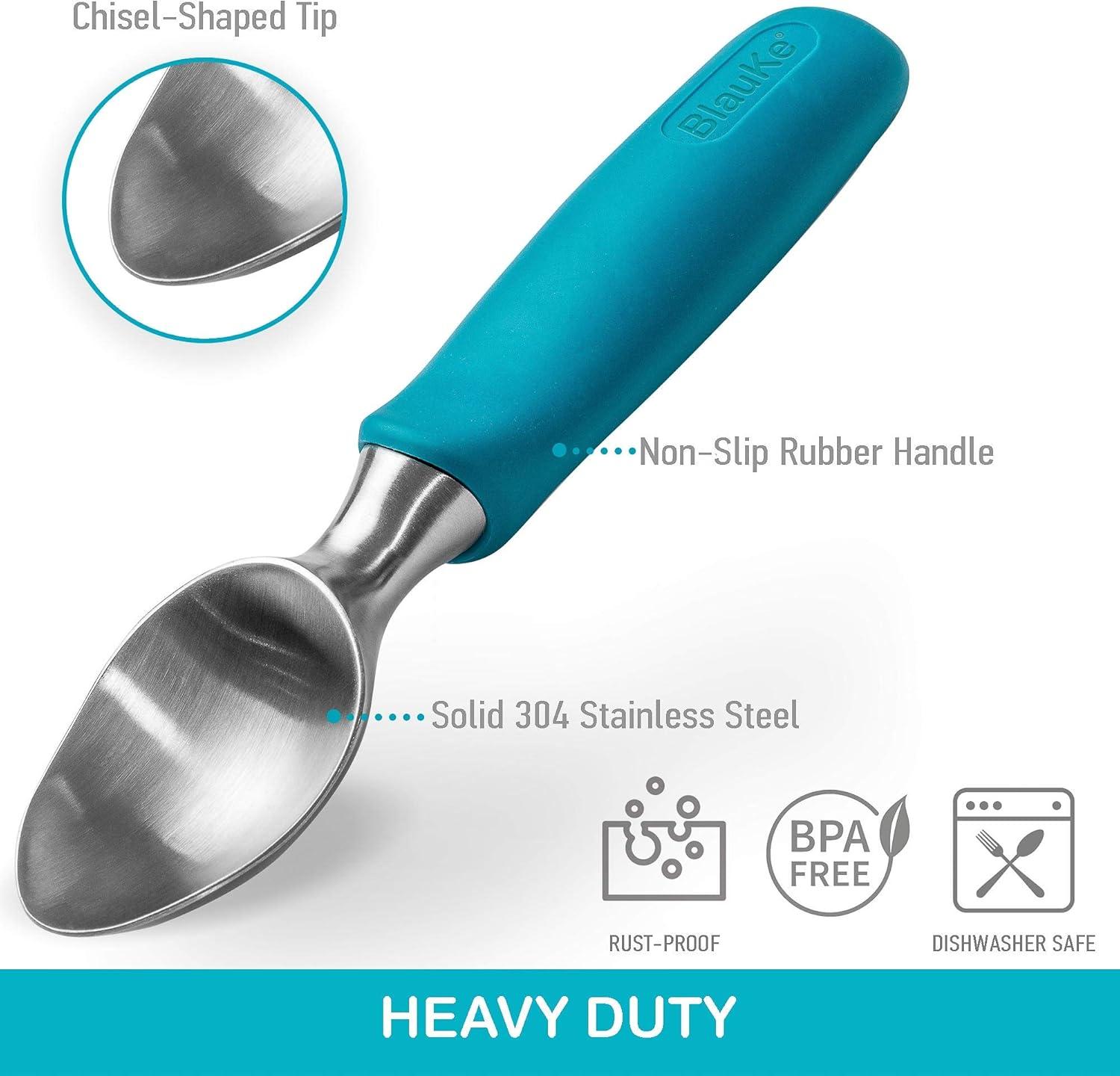 Small Stainless Steel Ice Cream Scoop with Non-Slip Grip