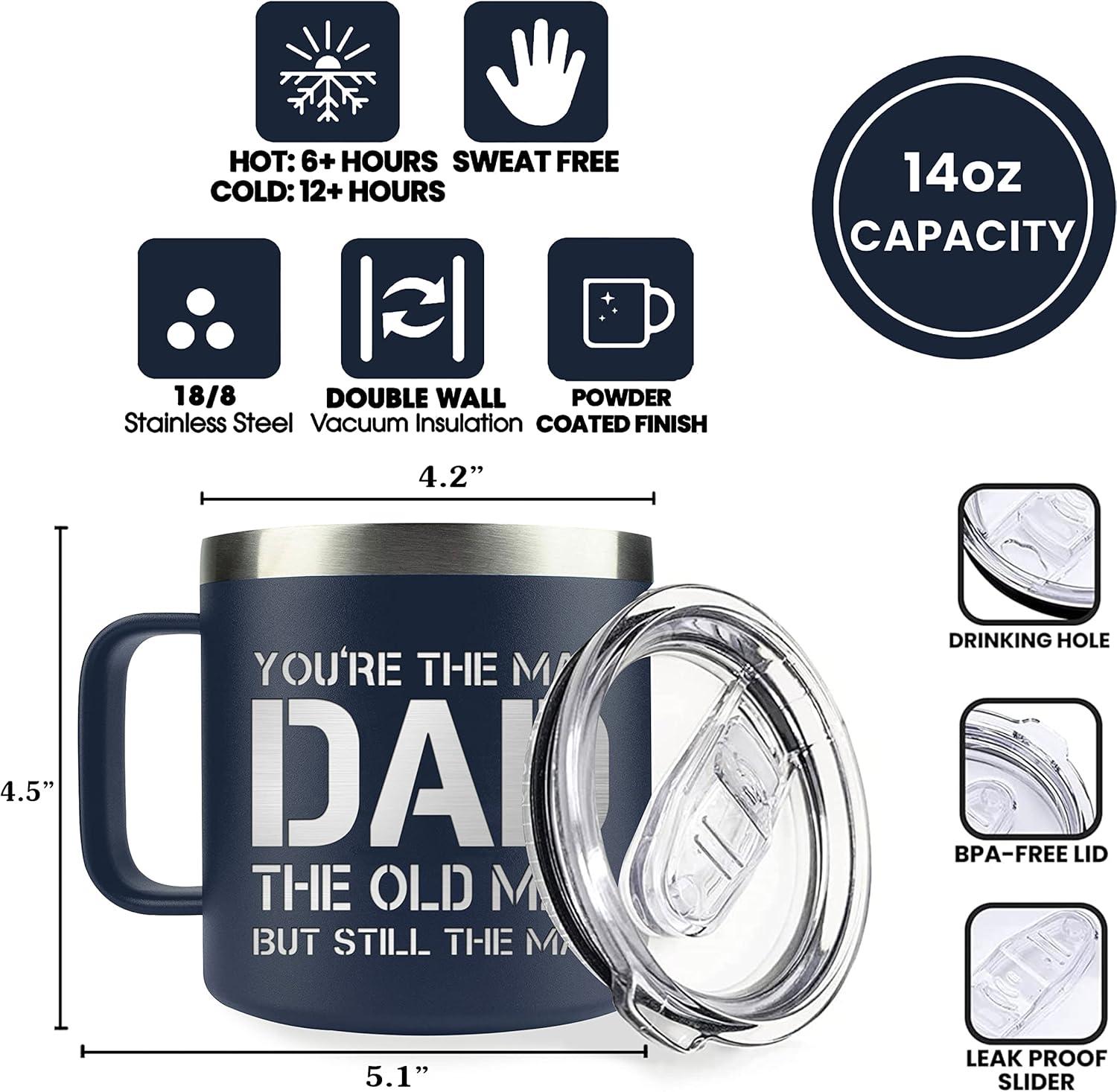 Best Grandpa Gifts for Christmas - 14Oz Grandpa Mug (Black) - You Are Not My Granddaughter -