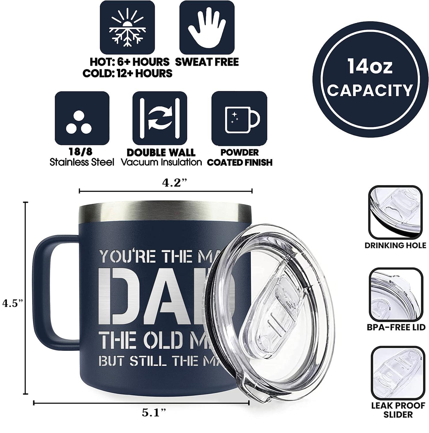 Best Grandpa Gifts for Christmas - 14Oz Grandpa Mug (Black) - You Are Not My Granddaughter -