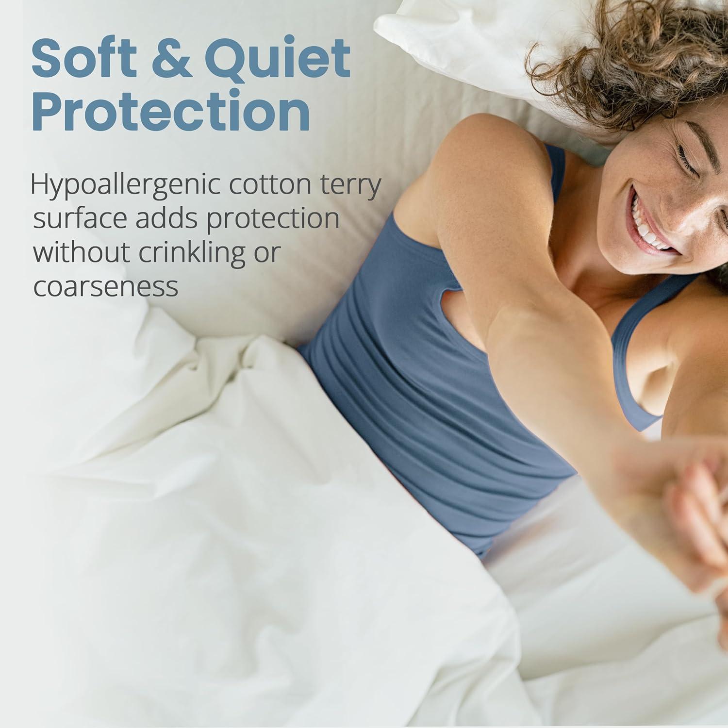 Full Size Waterproof Cotton Terry Mattress Protector