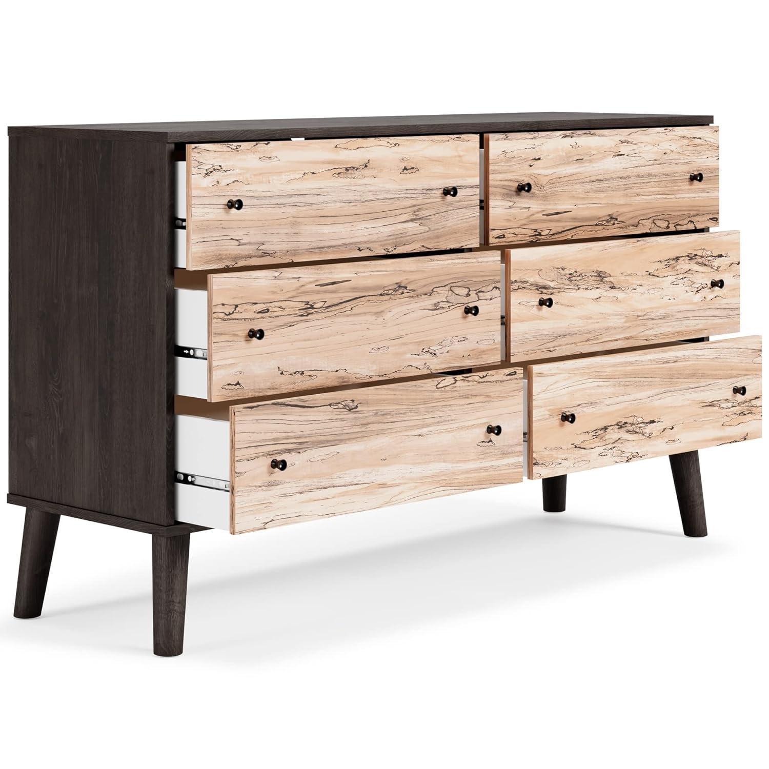 Signature Design by Ashley Contemporary Piperton Dresser, Two-tone Brown/Black
