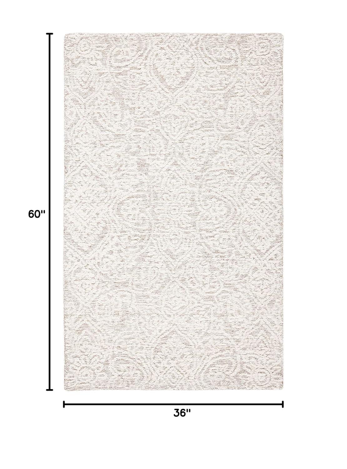 Metro MET998 Hand Tufted Indoor Accent Rug - Natural/Ivory - 3'x5' - Safavieh