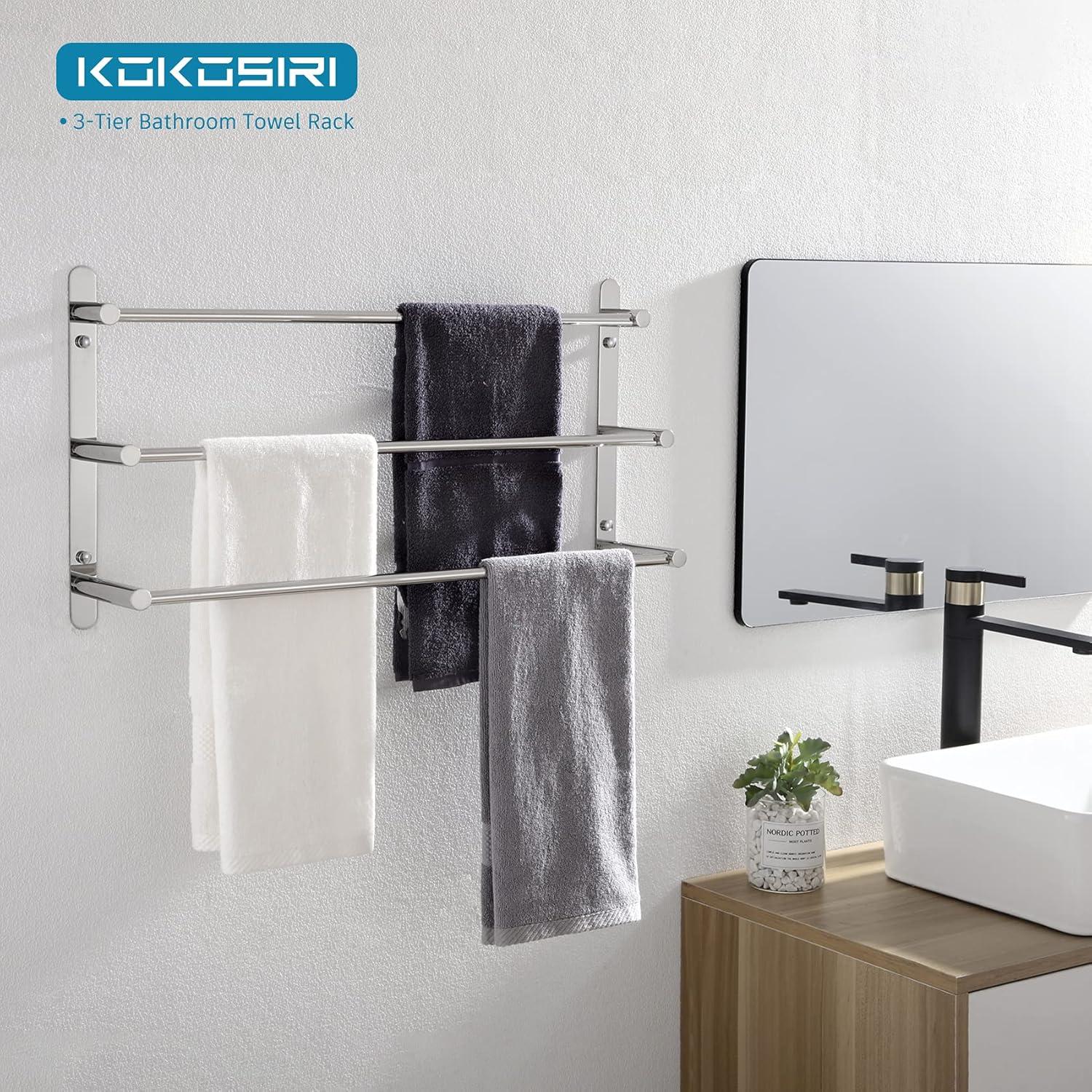 24" Bathroom Towel Bar Wall Mounted