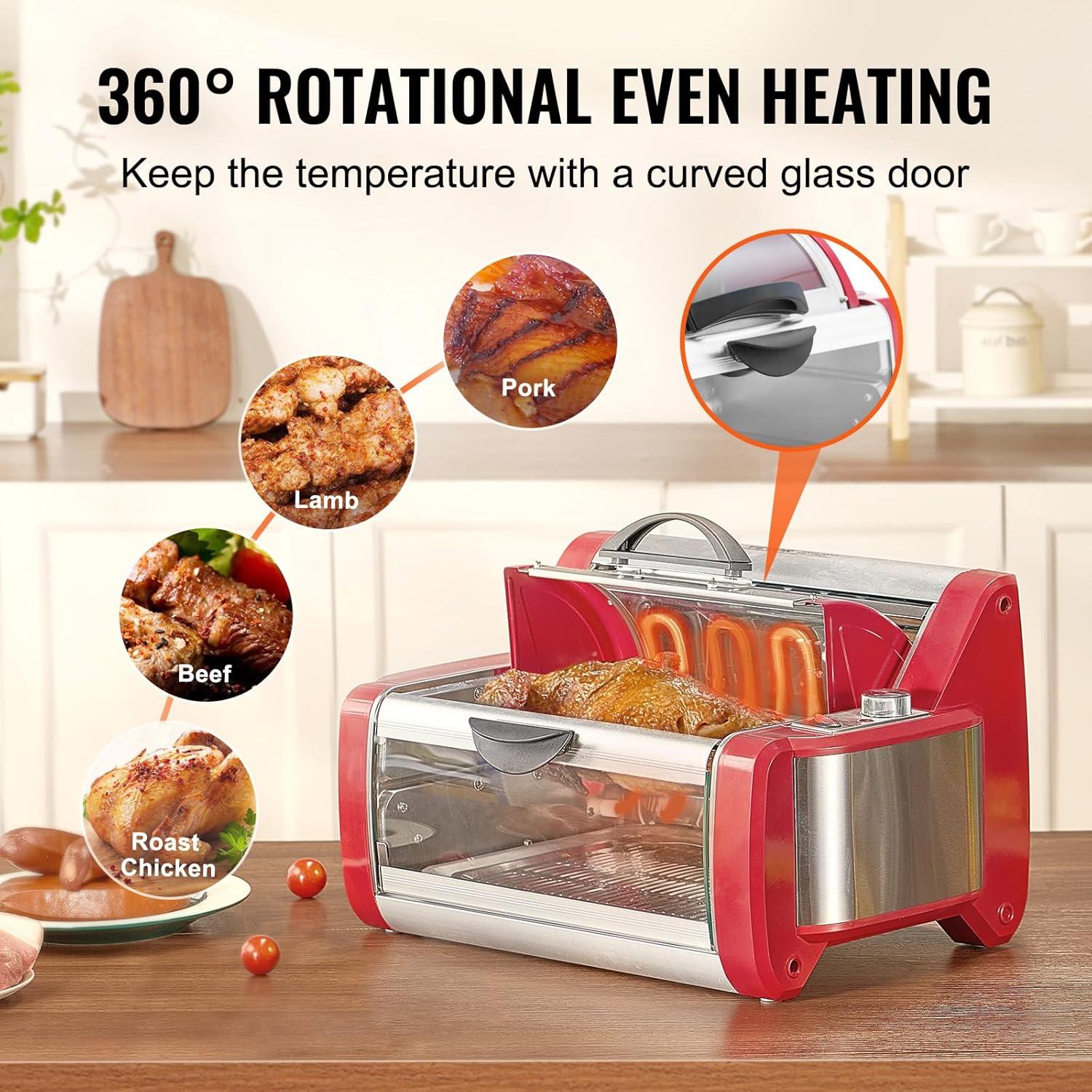 Stellweilan Tessberg Stainless Steel Shawarma Grill Machine Electric Gyro Rotisserie Doner