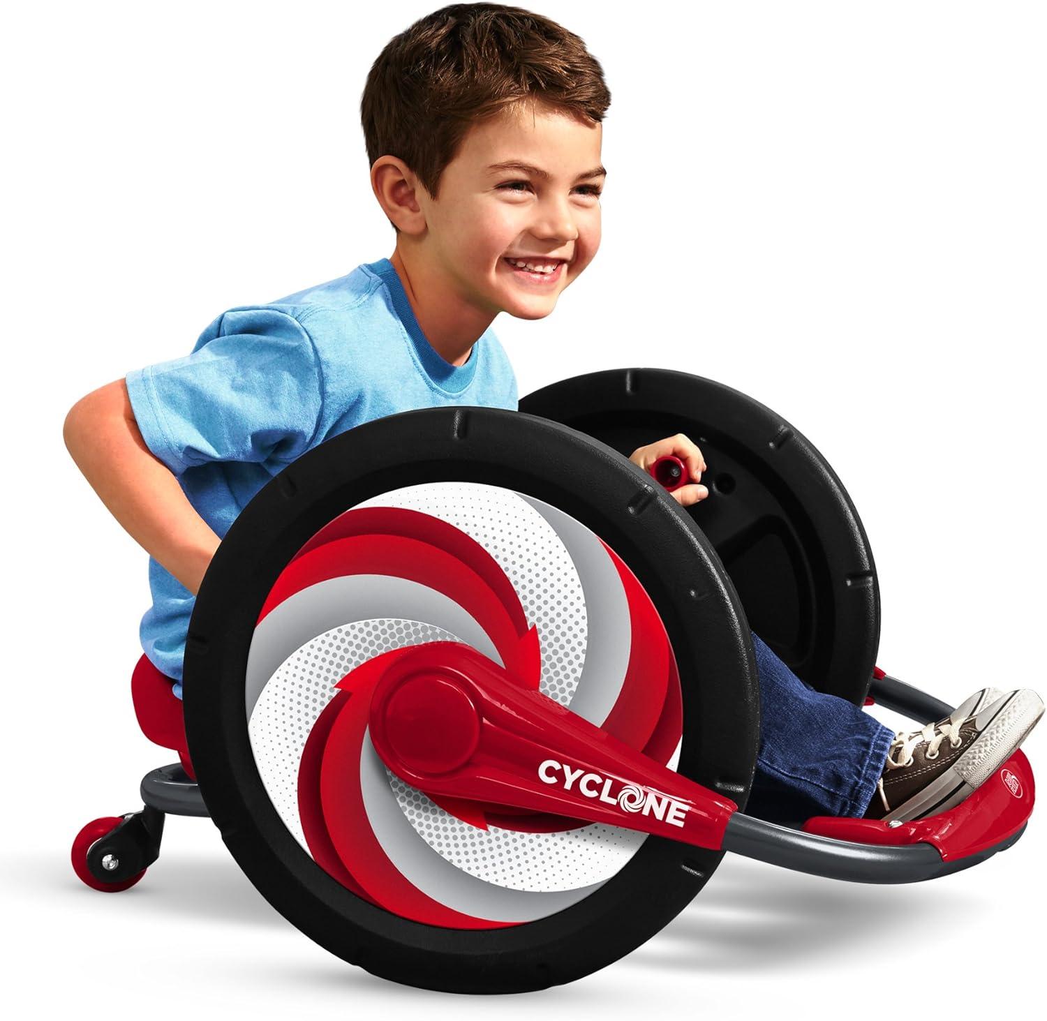 Radio Flyer, Cyclone Ride-on for Kids, Arm Powered, 16" Wheels, Red