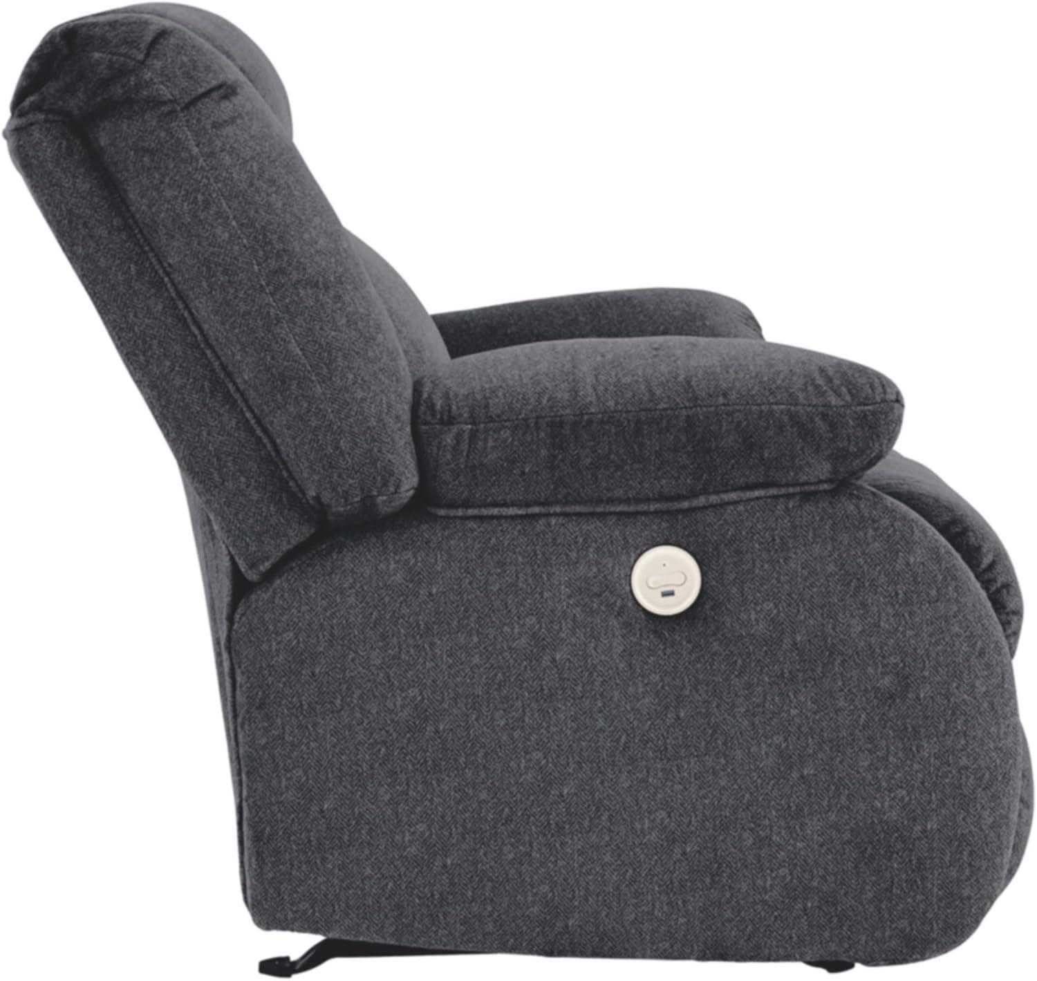 Ashley Furniture Burkner Dark Gray Power Recliner