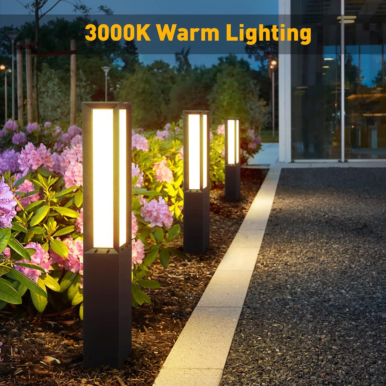 Stainless Steel Solar LED Pathway Light, 32 Inches