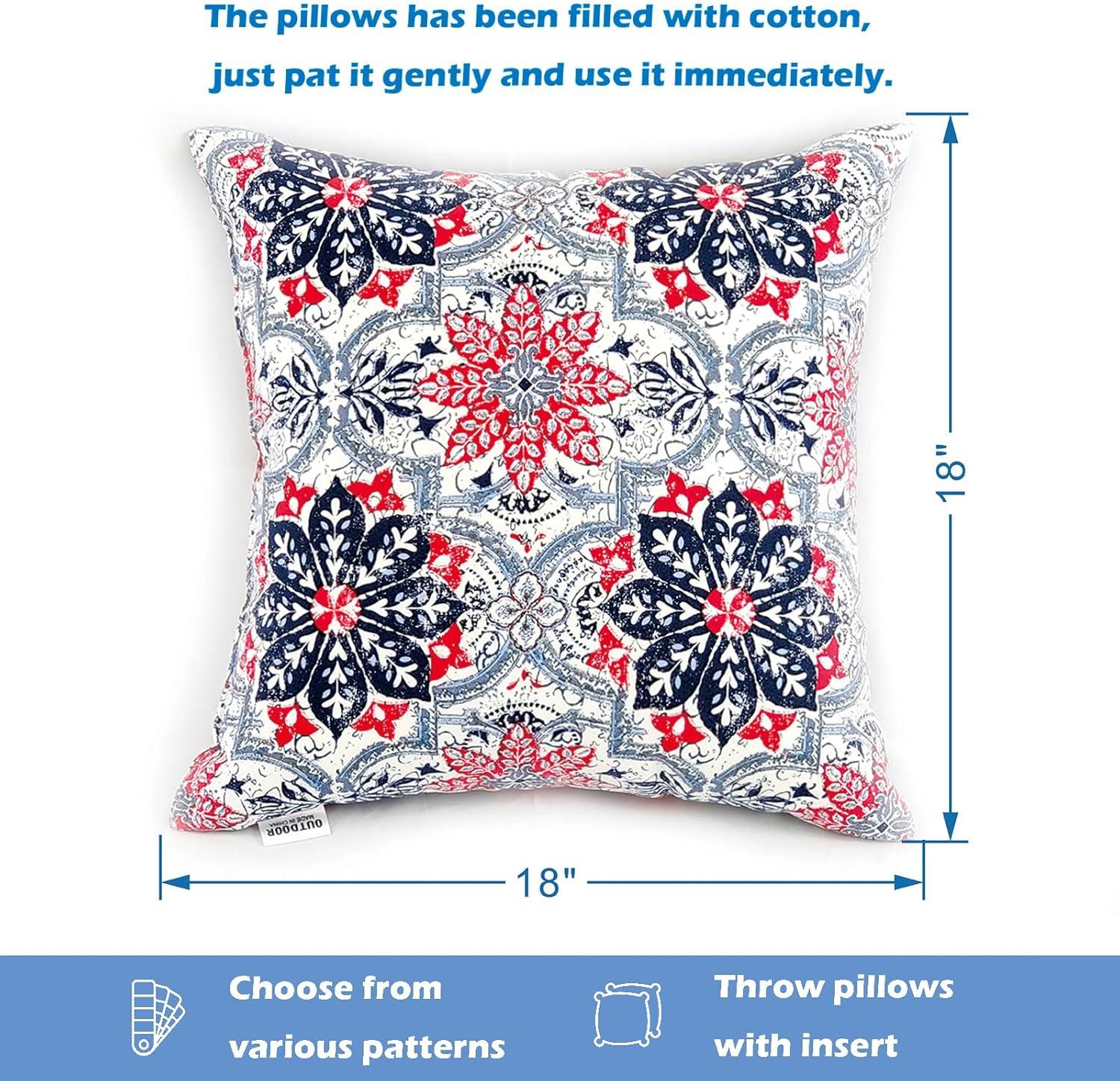 JMGBird Outdoor Pillows Waterproof Set of 2 Outdoor Pillow 18×18 Inch Outdoor Throw Pillows for Patio Furniture, Bed, Couch, and Sofa