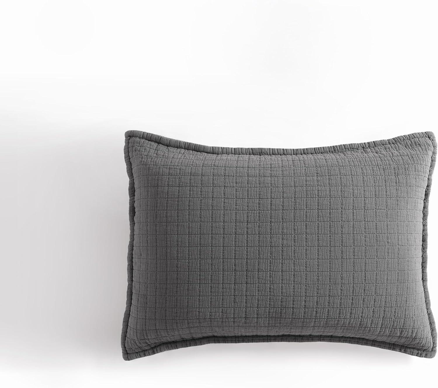 Calvin Klein Essential Garment Washed Solid Cotton Sham Set (Set of 2)