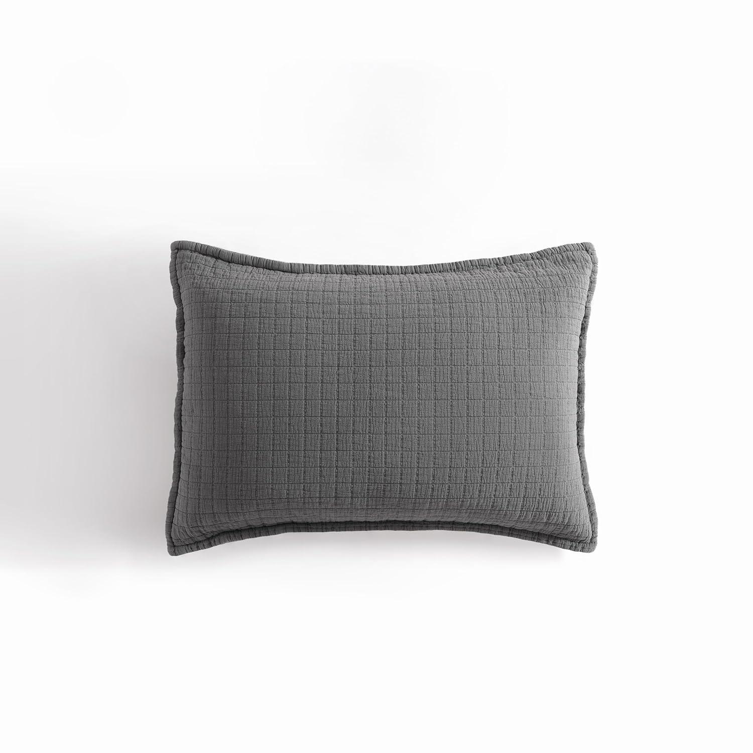 Calvin Klein Essential Garment Washed Solid Cotton Sham Set (Set of 2)