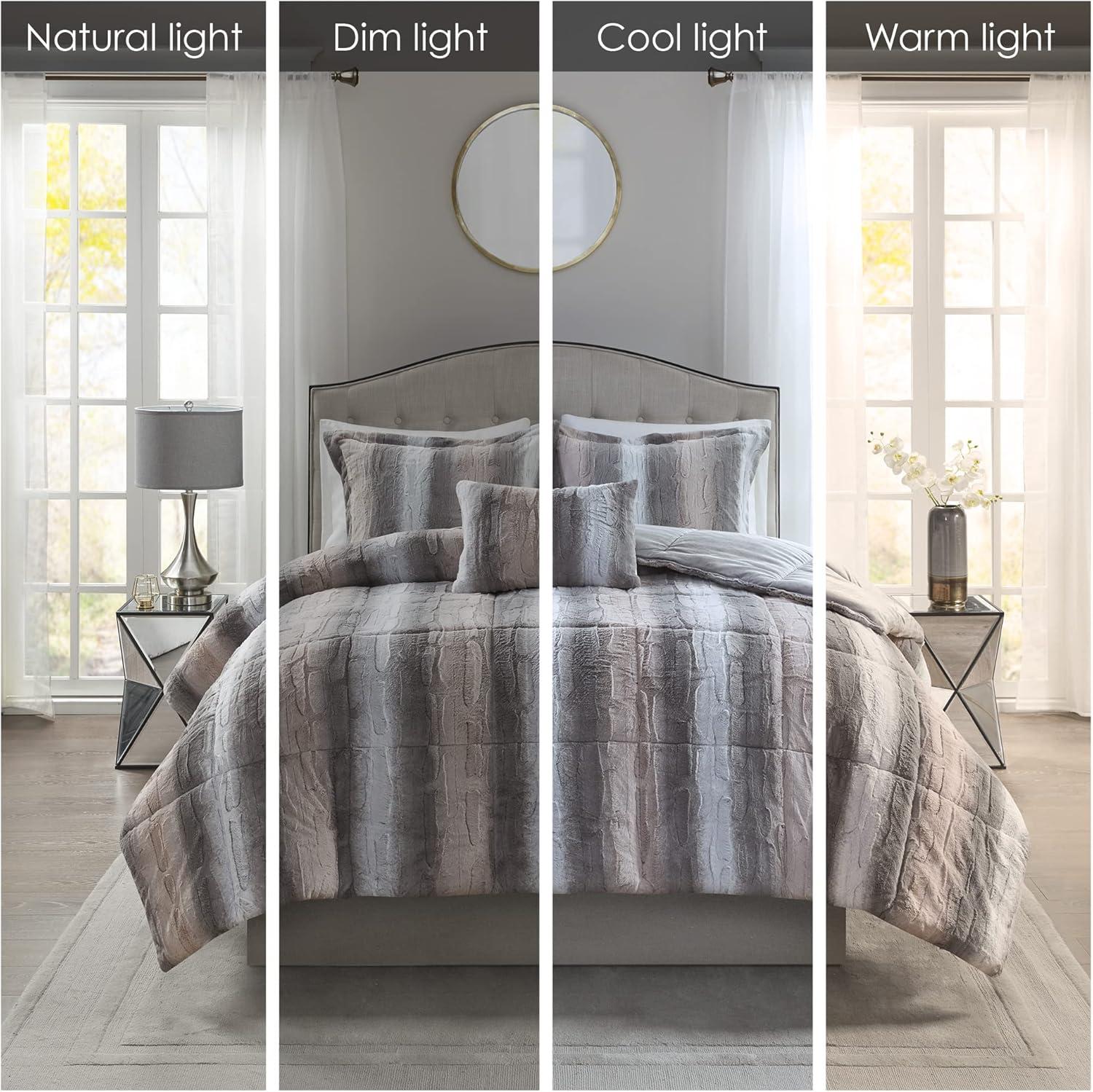 Zuri Faux Fur Comforter Set