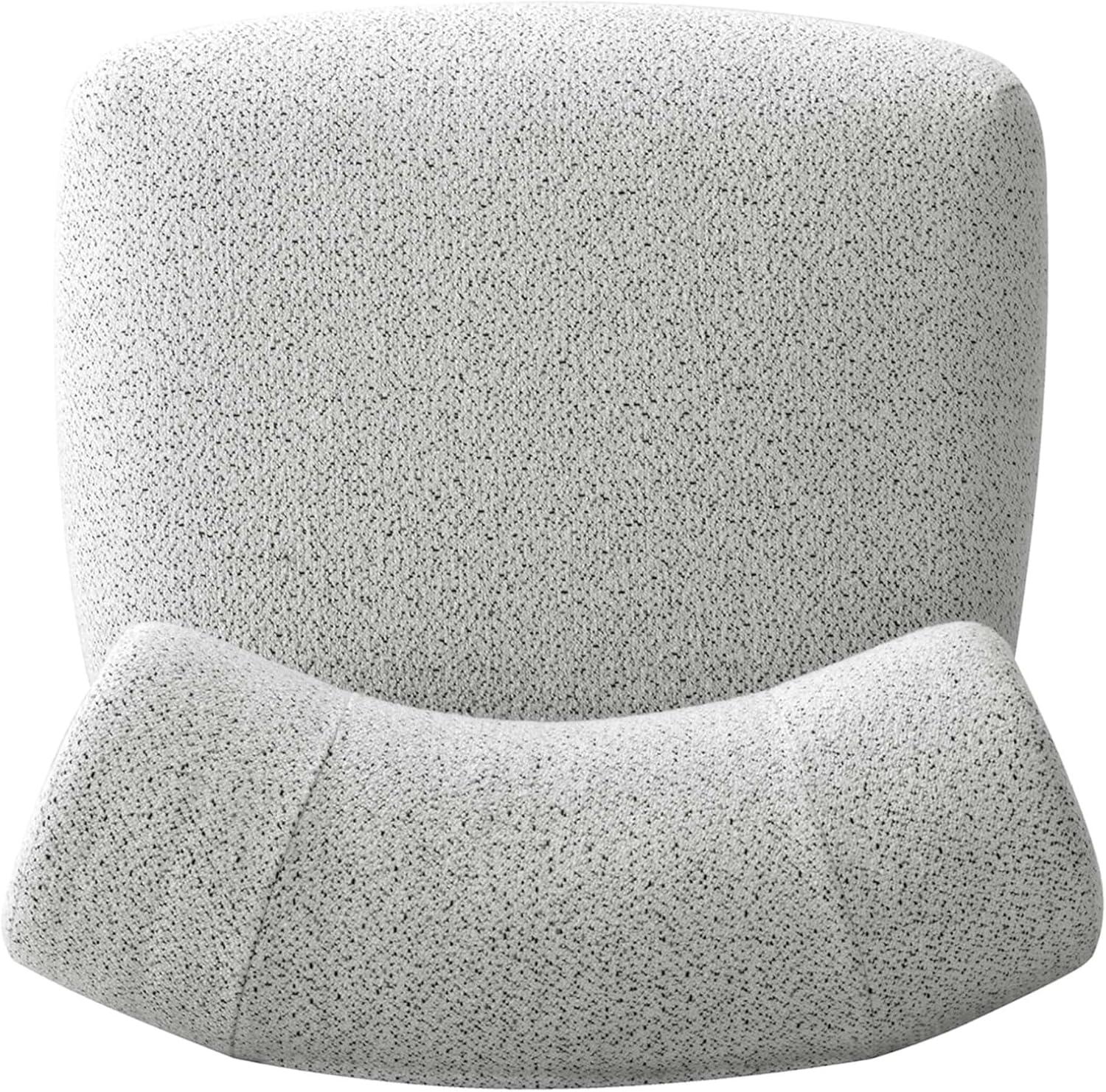 Manhattan Comfort Set of 2 Bartow Modern Woven Fabric Upholstered Accent Chairs Ivory/Black