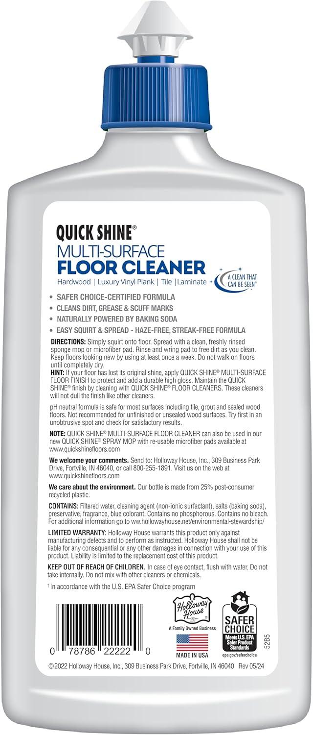 Quick Shine Spray Mop Combo Pack: Includes (1) Multi Surface Spray Mop, (3) Microfiber Pads and (1) 16 oz Multi-Surface Cleaner