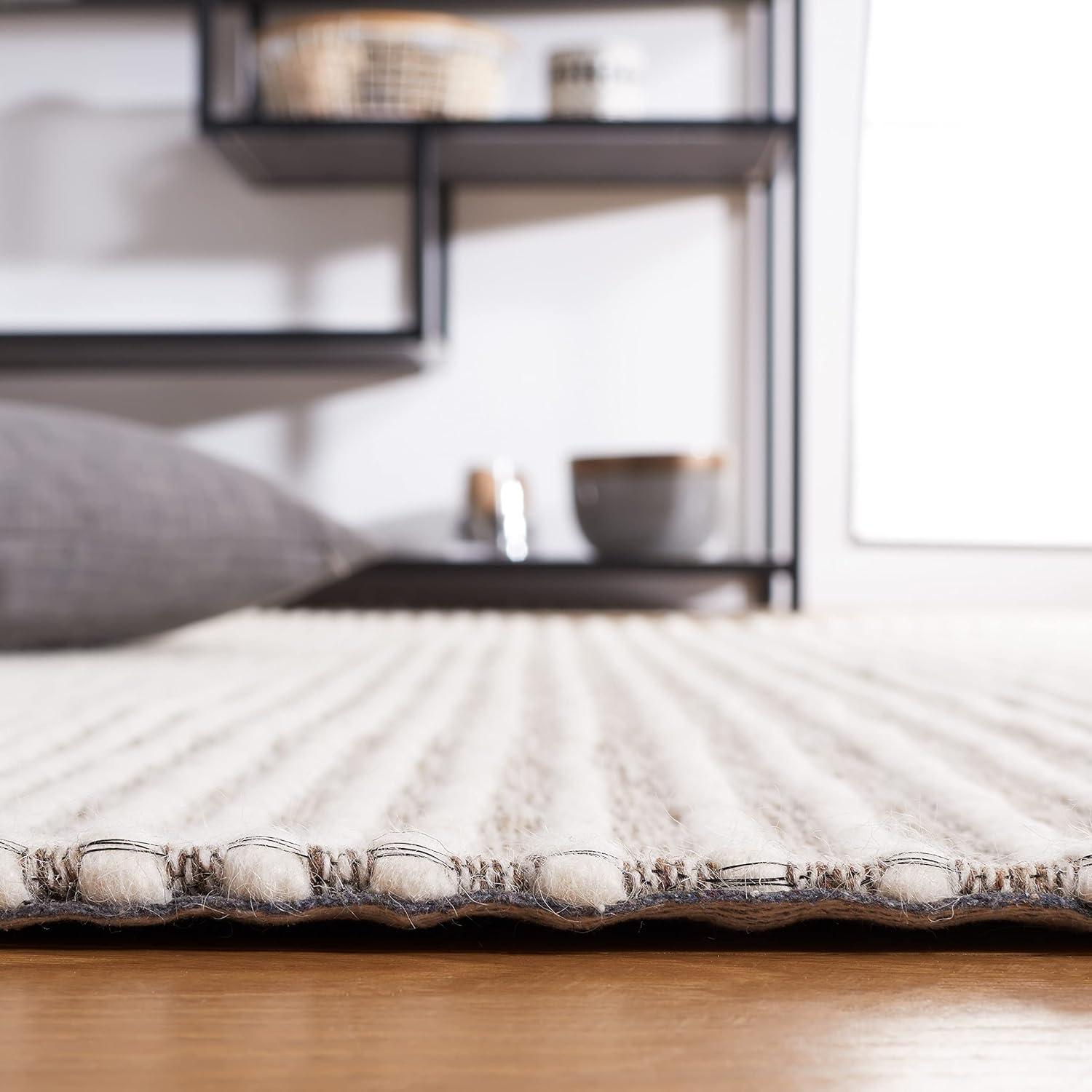 Safavieh Marbella Hand Woven Wool With Cotton Cloth Backing Striped Rug