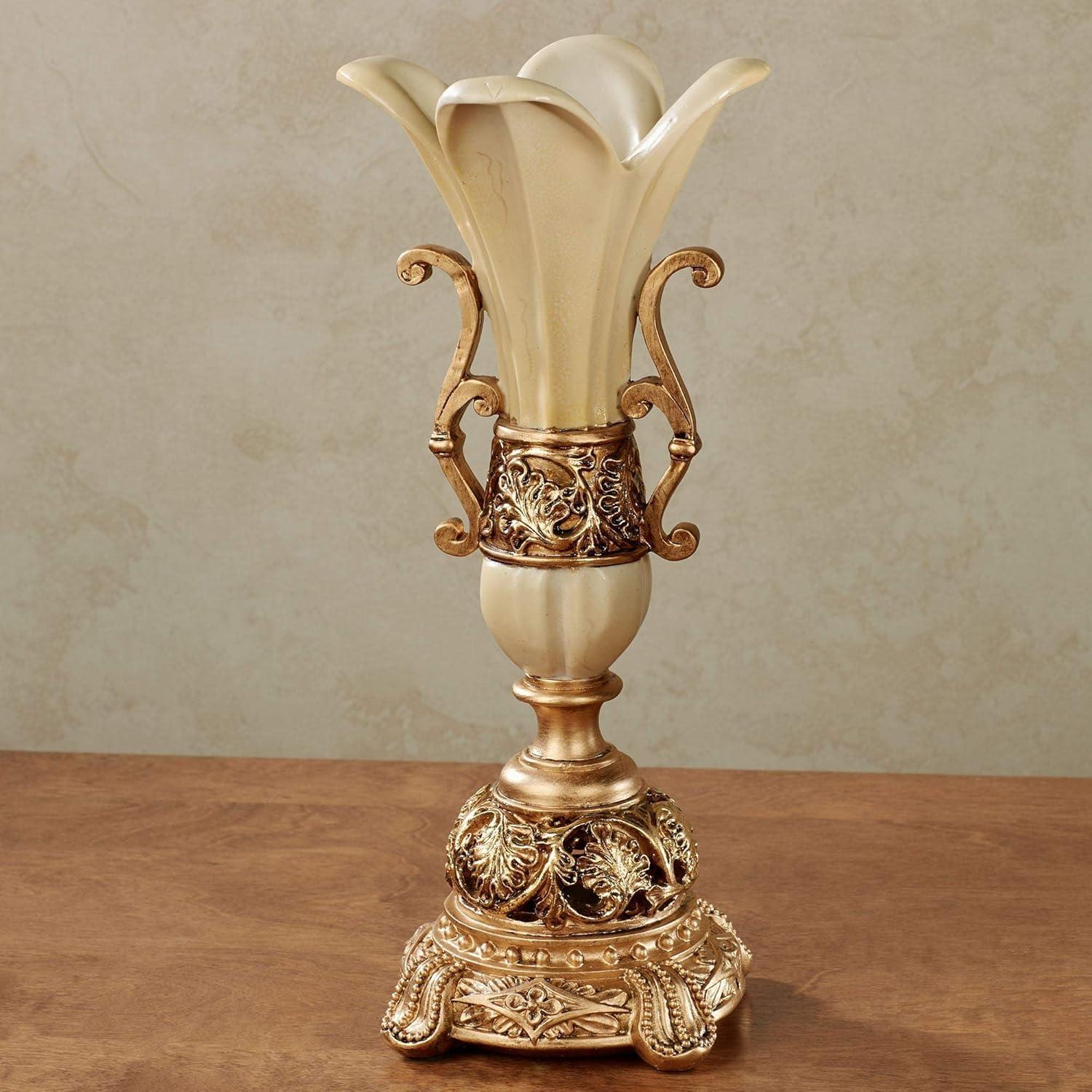 Chalmette Table Vase Gold/Ivory Gold/Ivory 7 inch d x 15 inch h