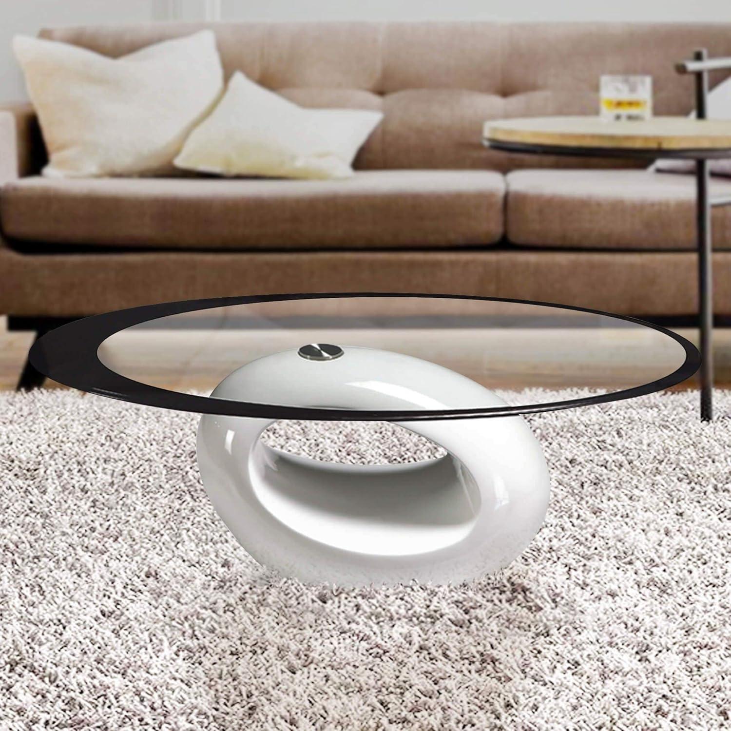 Orren Ellis Glass Top Coffee Table