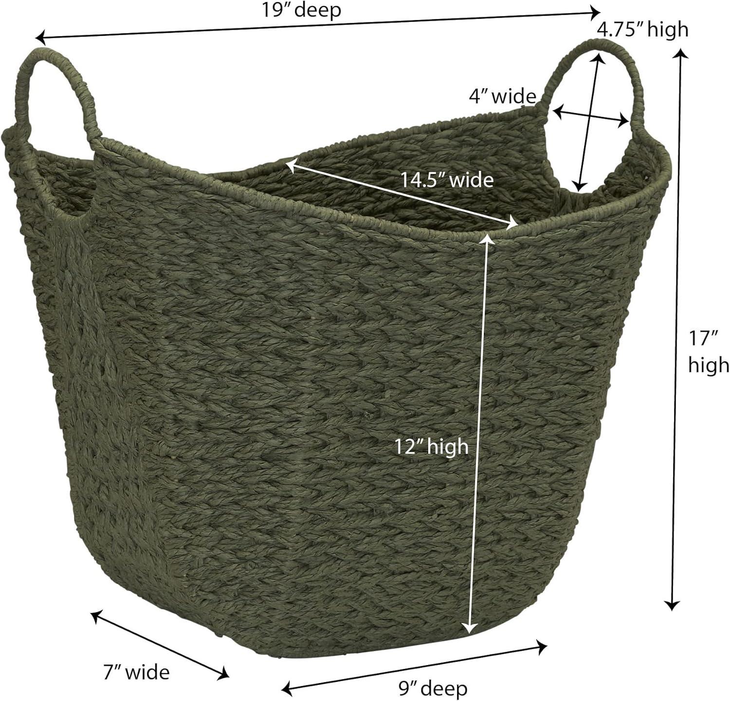 Rustic Wicker Basket With Handles