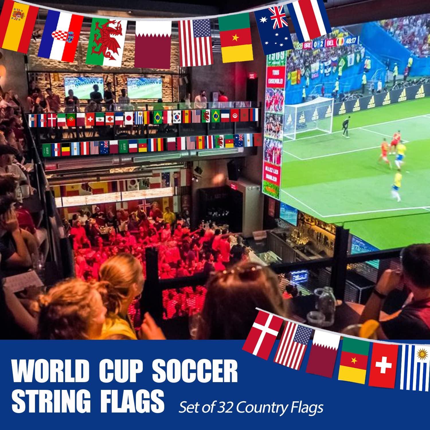 Anley 32 Countries String Flag, International Bunting Pennant Banner, Decoration for Grand Opening, Sports Bar, Party Events