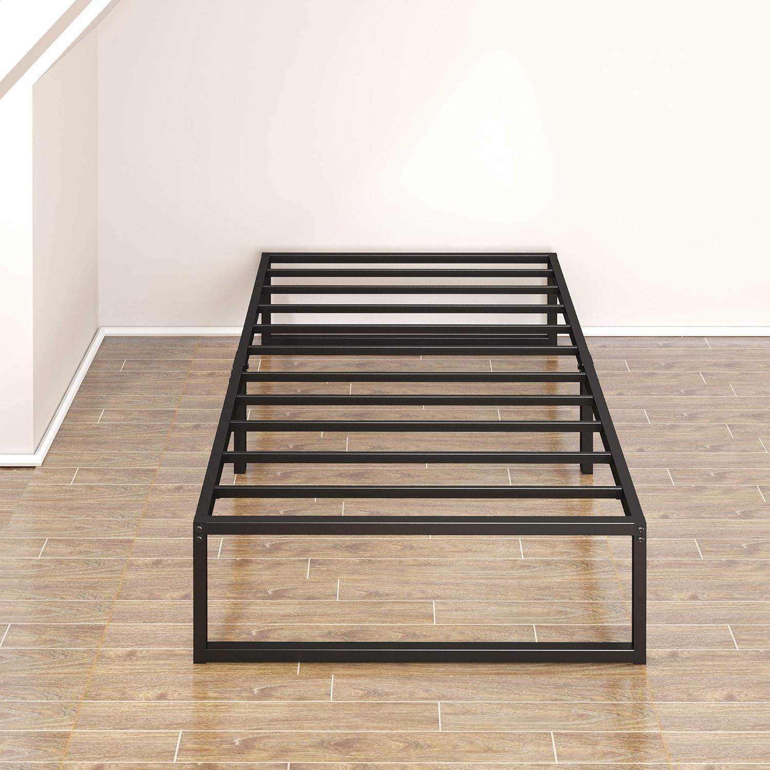 Twin Lorelai 12" Metal Platform Bed Frame Black - Zinus: No Box Spring, Steel Construction, 350lb Capacity