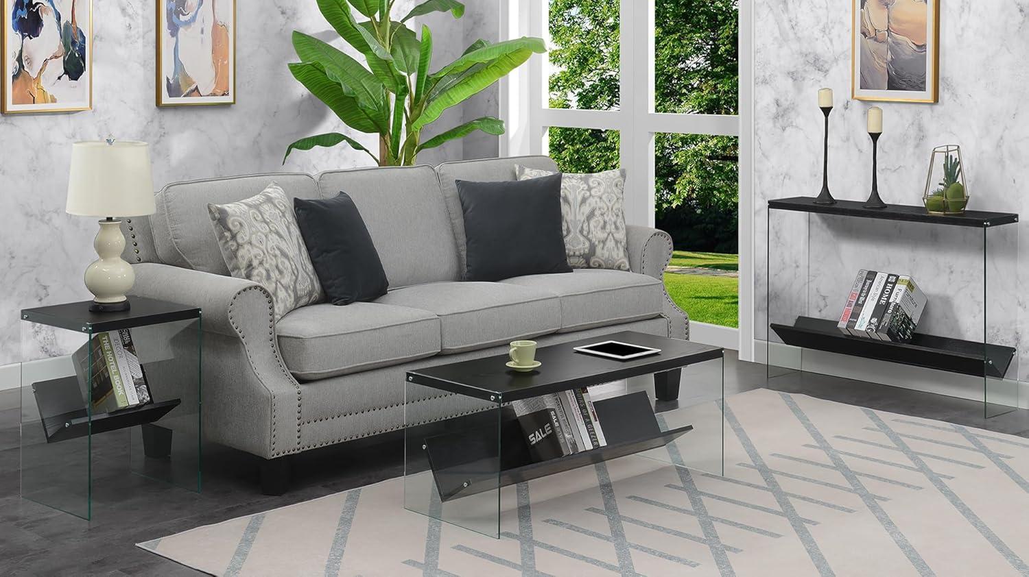 SoHo Coffee Table with Shelf, Black