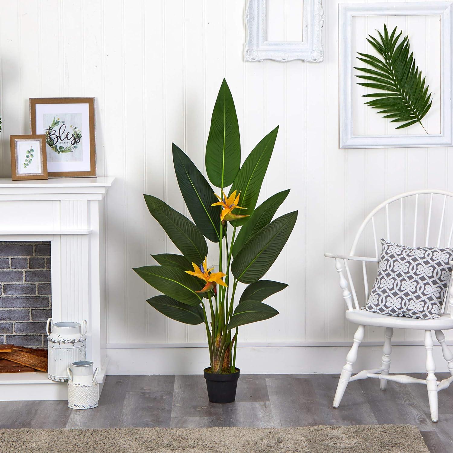 Nearly Natural 4.5-ft Bird of Paradise Artificial Plant (Real Touch)