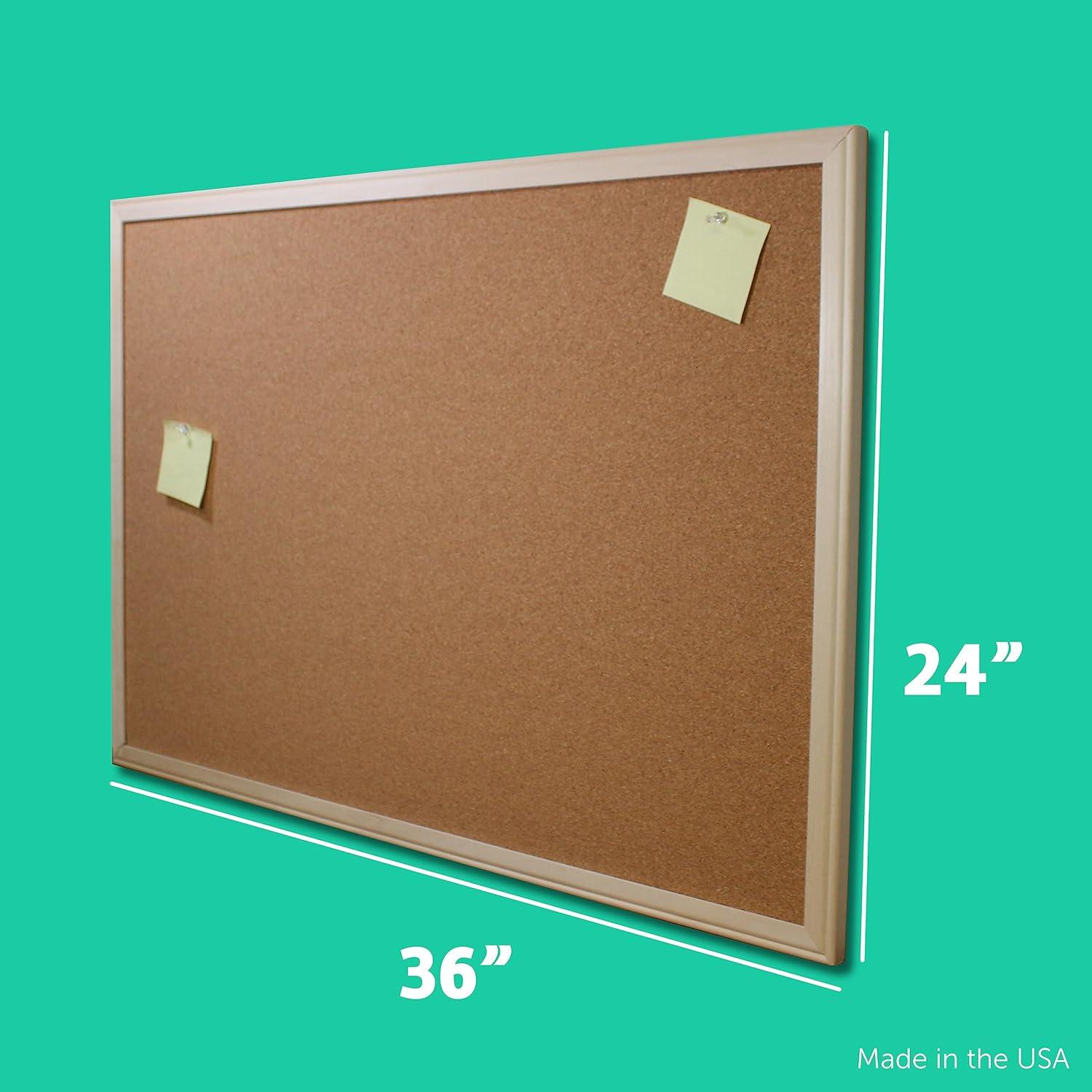 Crestline Products Wood Framed Cork Board, 24" x 36"