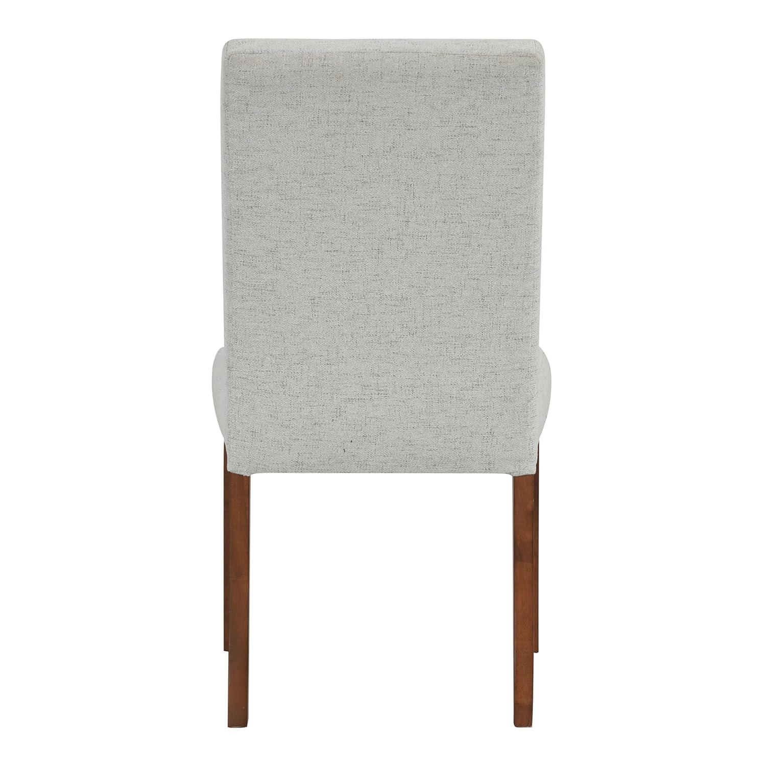 HomePop Set of 2 Tufted Back Dining Chairs Gray: Upholstered Polyester, Plywood Frame, 300 lbs Capacity