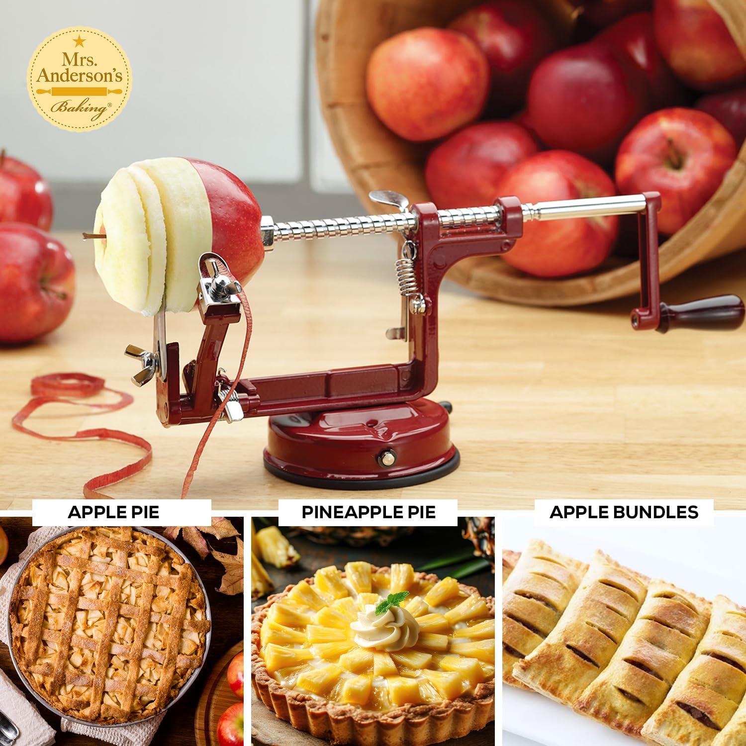 Mrs. Anderson’s Baking Apple Peeling Machine with Strong Suction Base, Includes C-Clamp