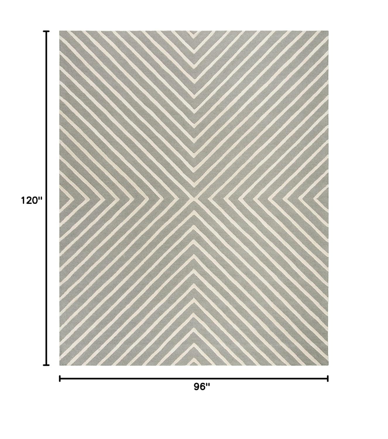 Safavieh Kids Pattern SFK920 Hand Tufted Indoor Area Rug - Grey/Ivory - 8'x10' - Safavieh