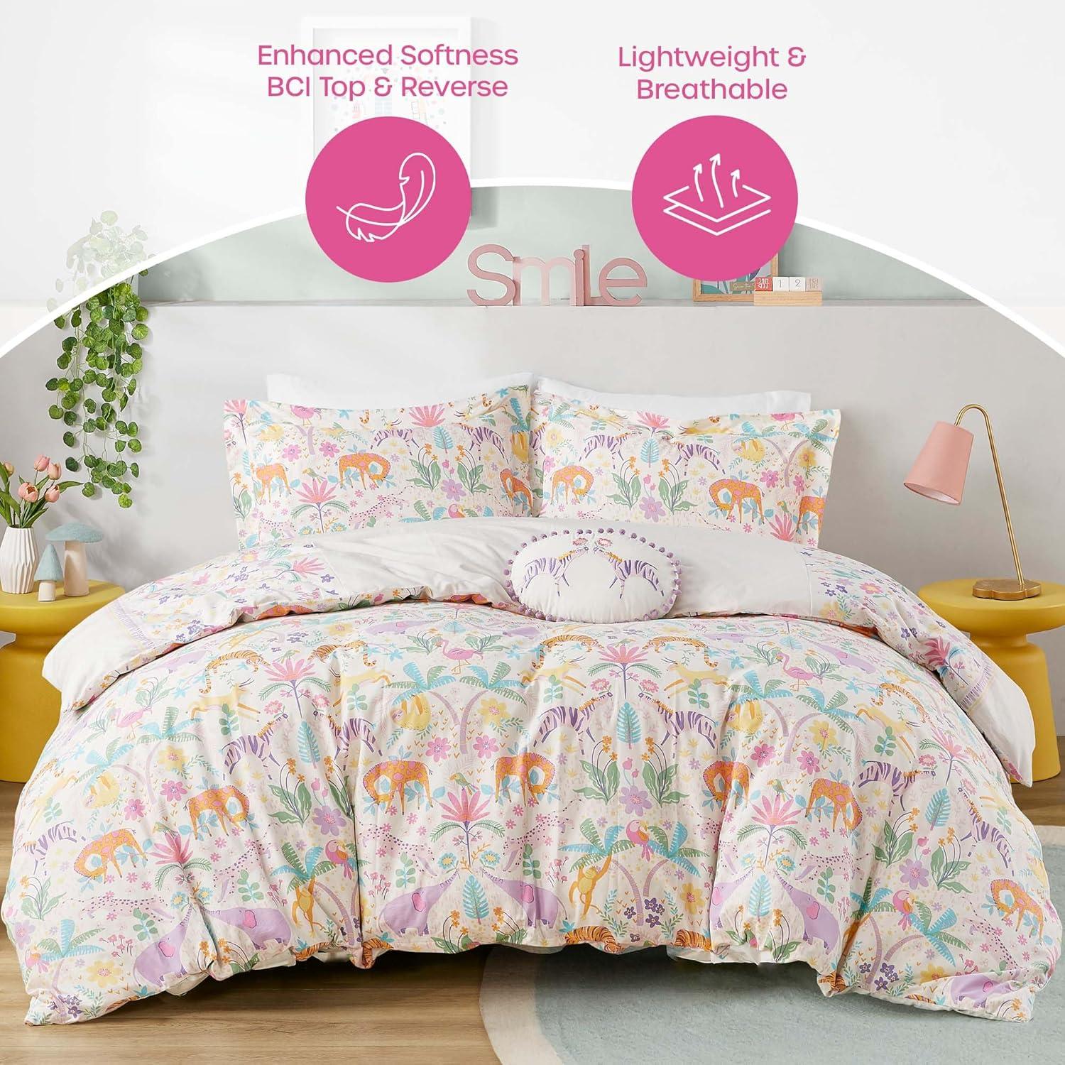 Lulu Reversible Cotton Printed Floral Duvet Cover Set