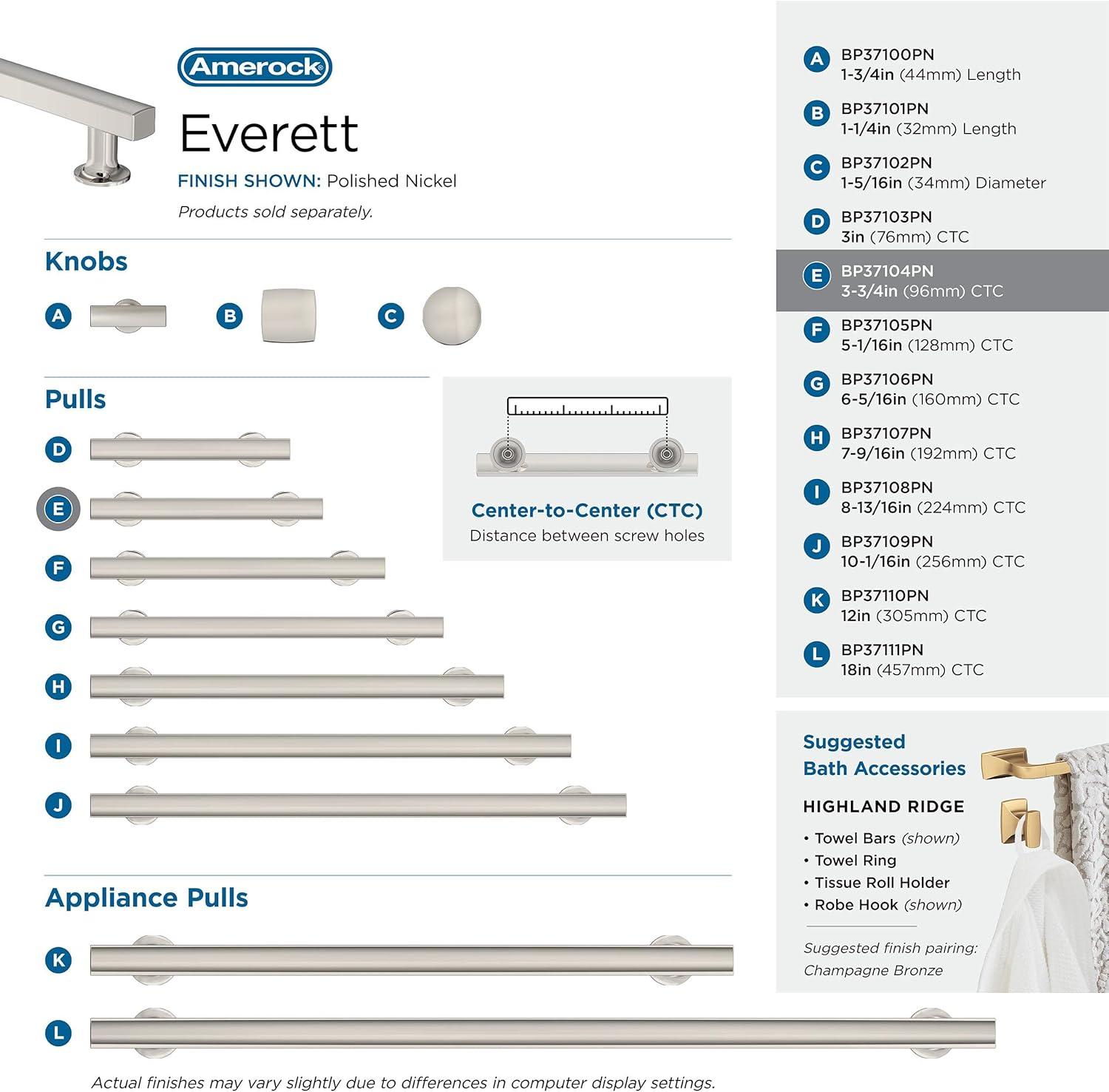 Everett 3 3/4" Center to Center Bar Pull