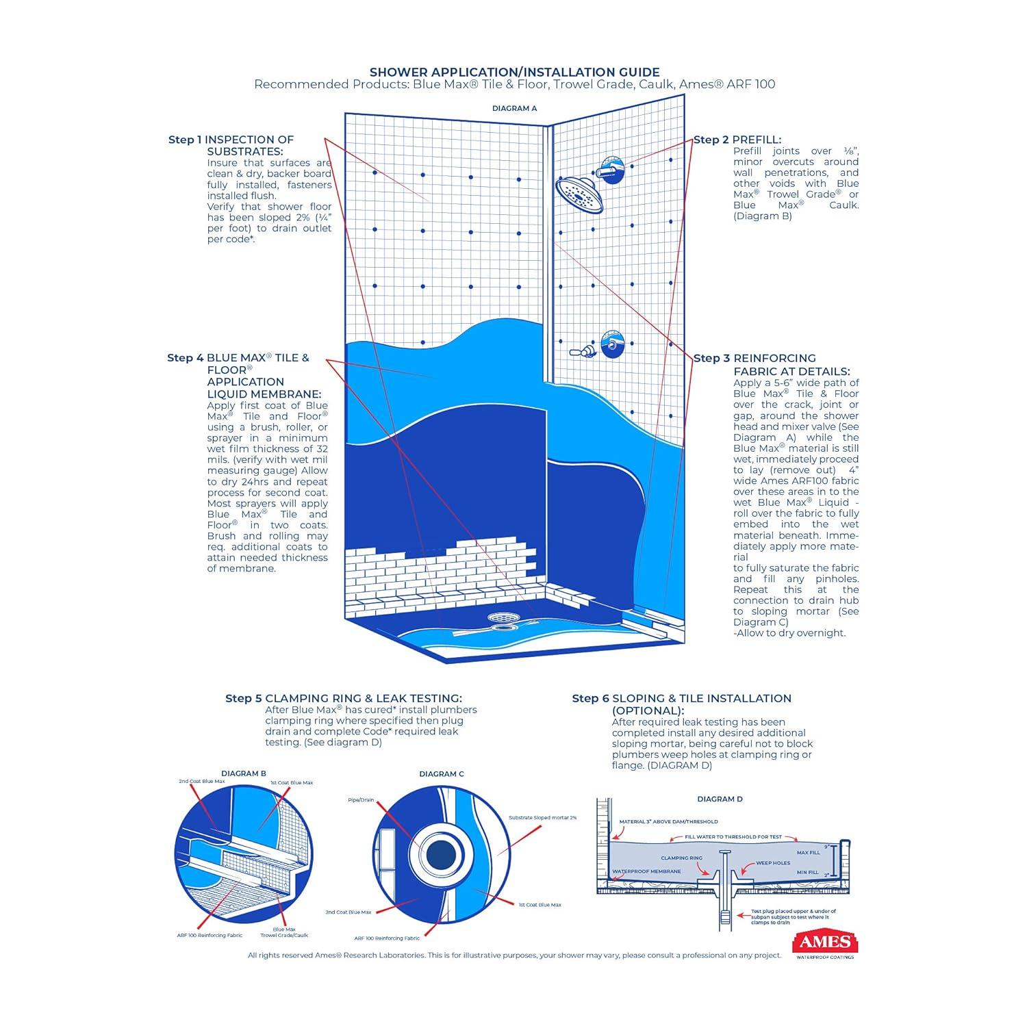 Blue Max 10 oz Blue Liquid Rubber Crack Repair Sealant