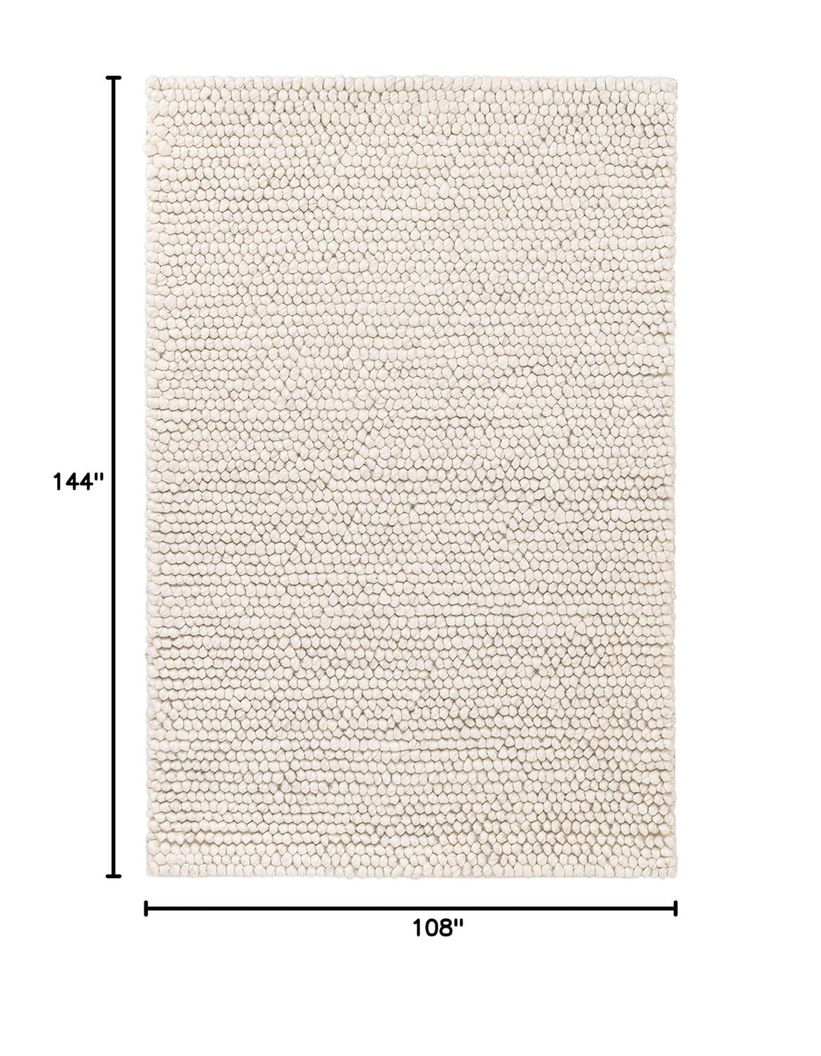 Niels Ivory Handwoven Wool/Viscose Rug