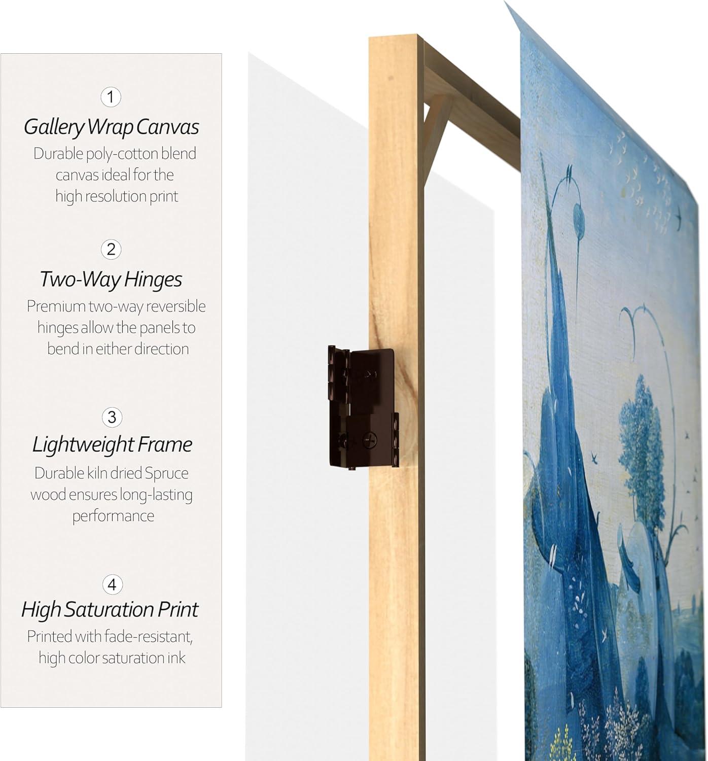 Oriental Furniture 7 ft. Tall Garden of Delights Canvas Room Divider - 3 Panel