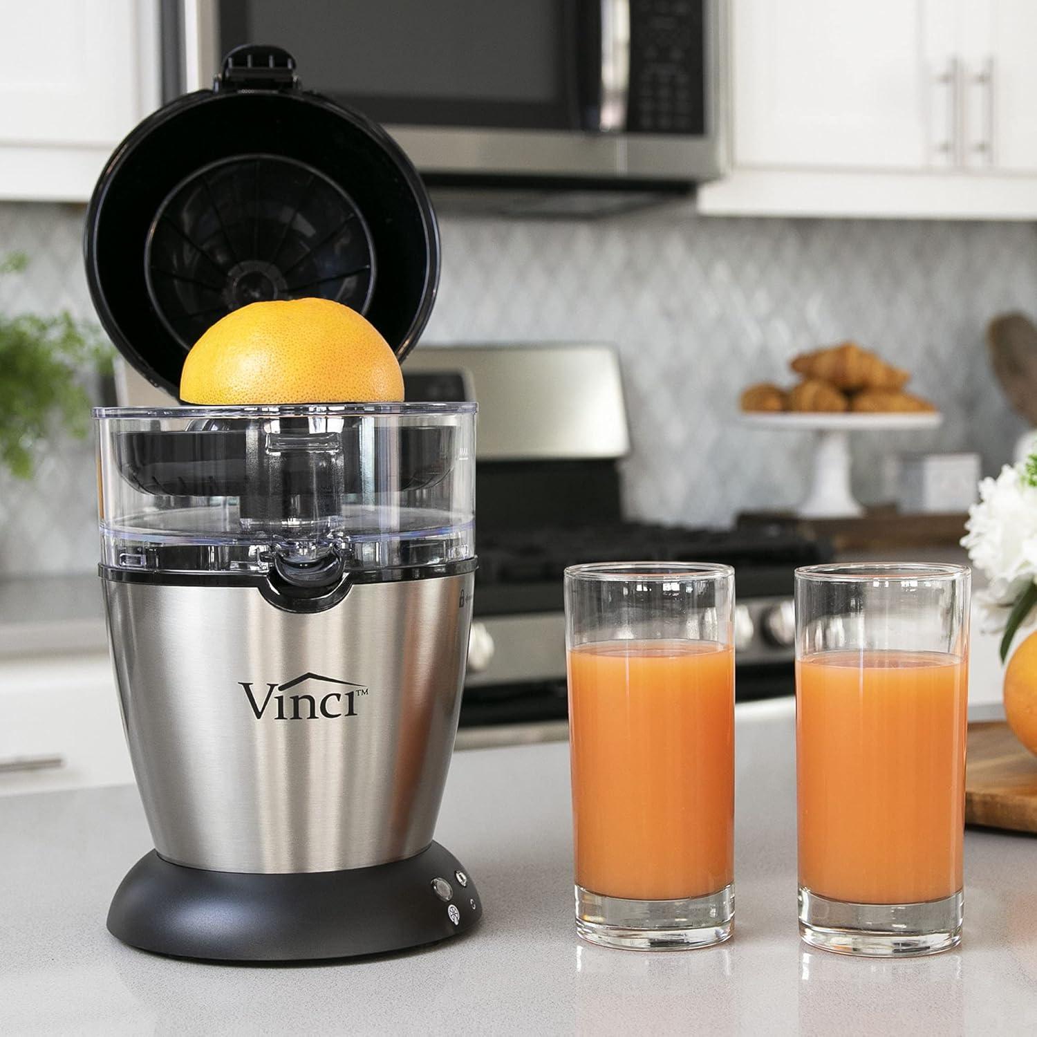 Vinci Hands-Free Electric Citrus Juicer with Stainless Steel Finish