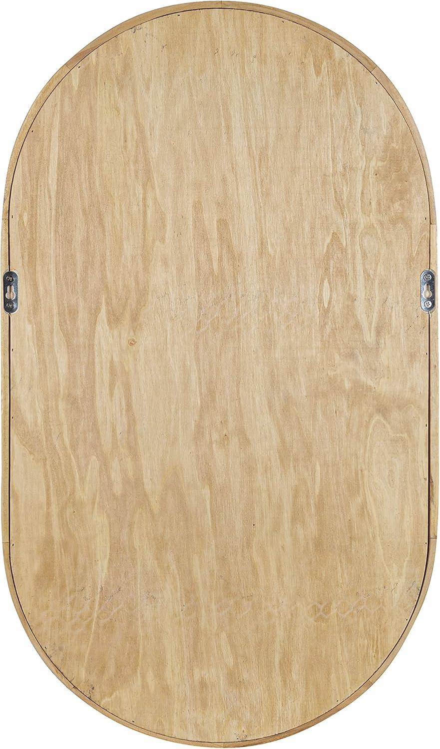Minx Oval Solid Mango Wood Accent Wall Shelf