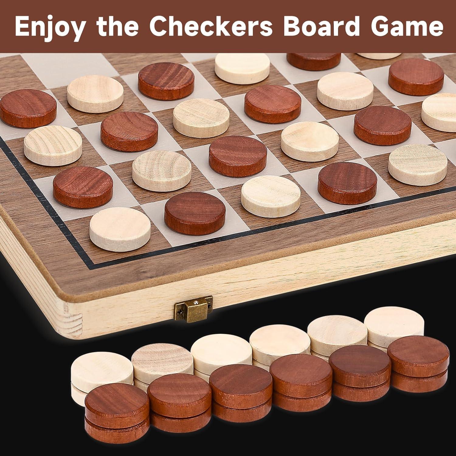 VEVOR 15'' L Solid Wood Chess Game Set