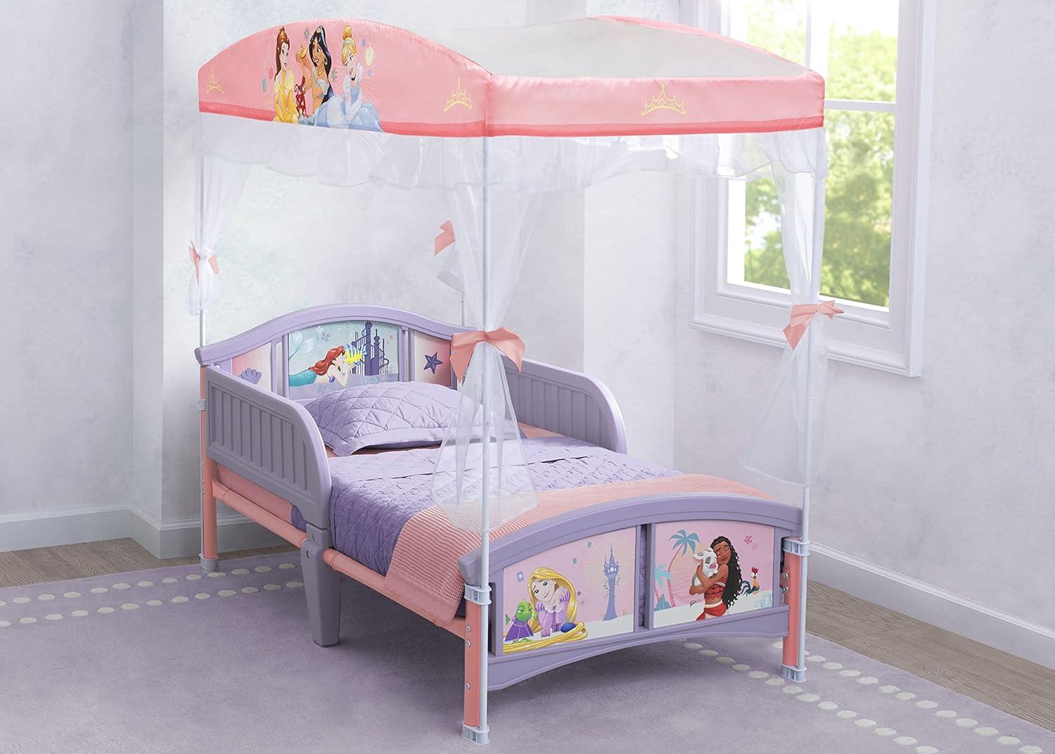 Disney Princess Plastic Toddler Bed with Canopy